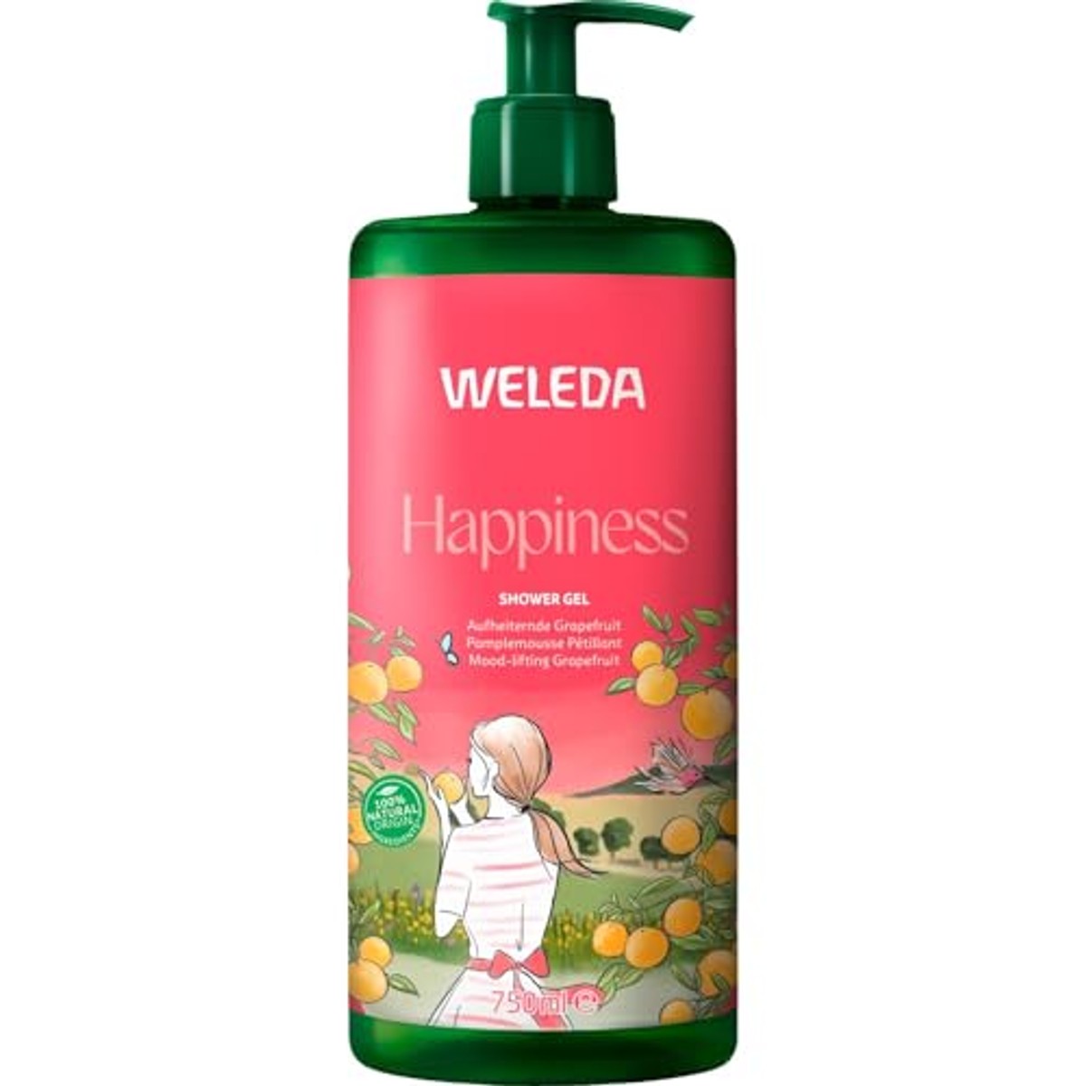 Weleda Bio Happiness XXL Douchegel Grapefruit Mandarijn Limoen 750 ml