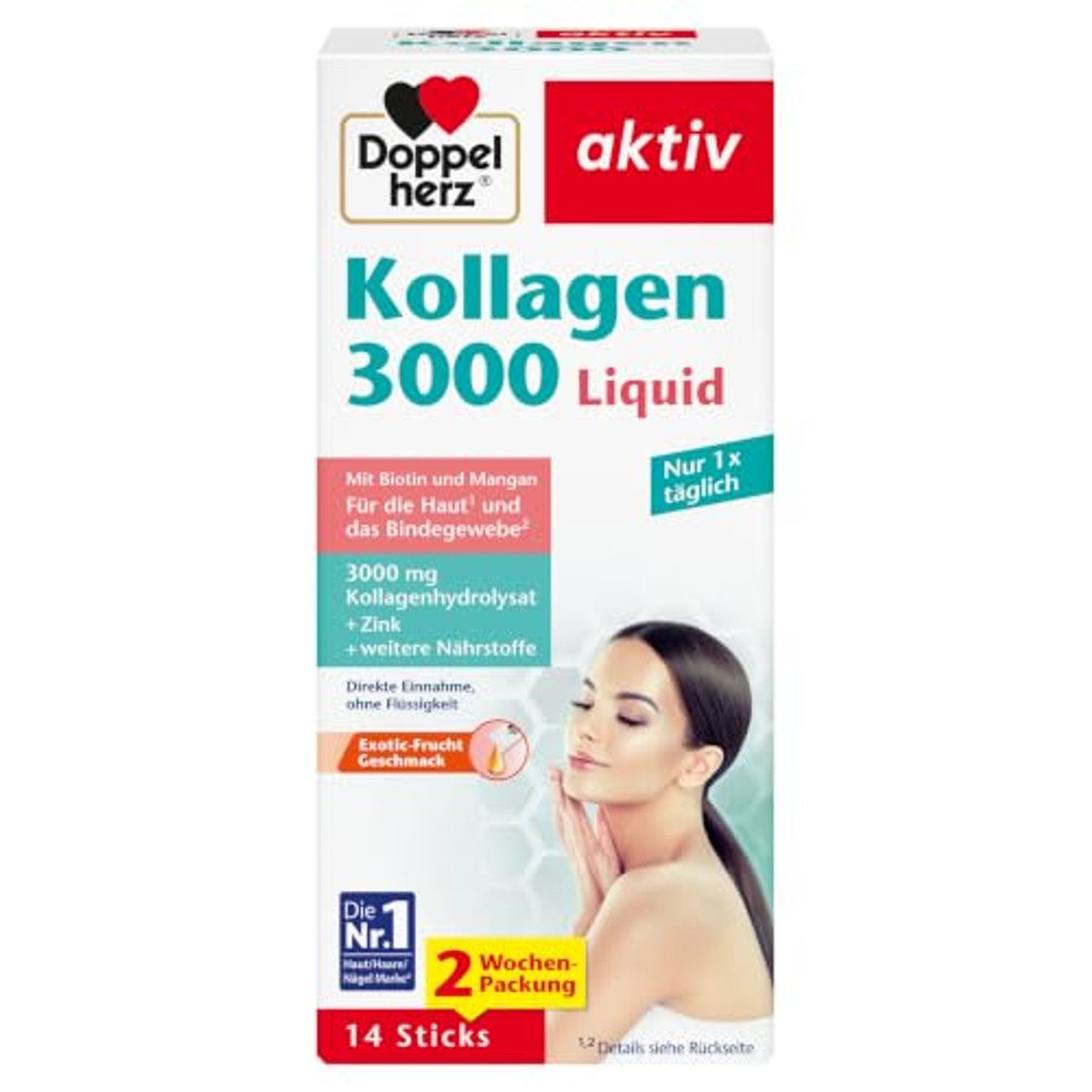 Doppelherz Collageen 3000 Liquid Huid + Bindweefsel 14 Portiezakjes - 6-pack