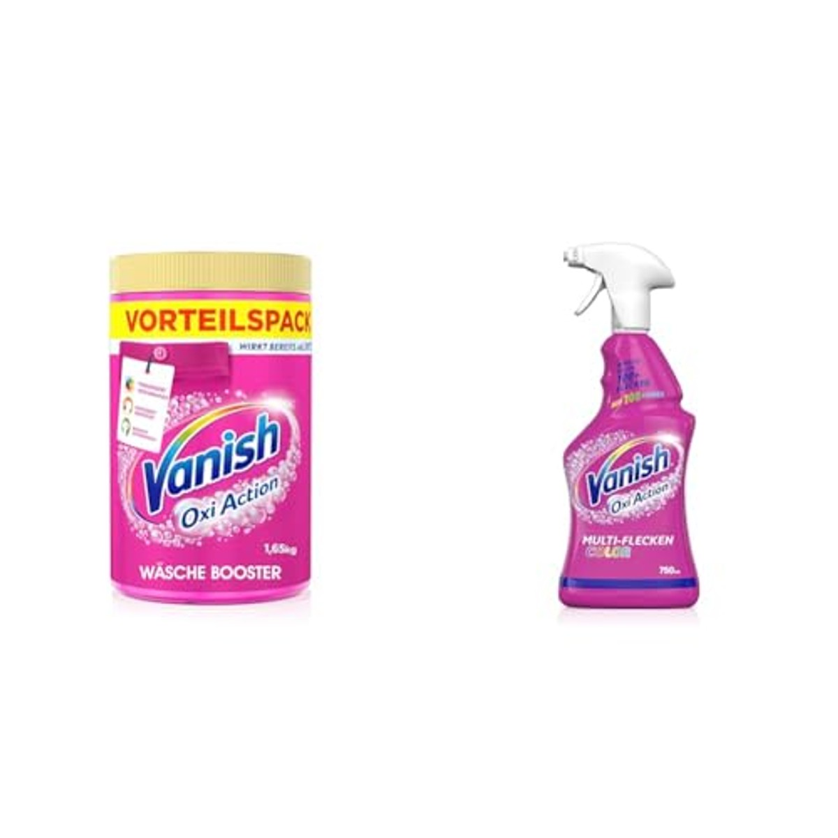 Vanish Oxi Actiepoeder 1 x 1,65 kg + Voorwasspray 1 x 750 ml – Vanish