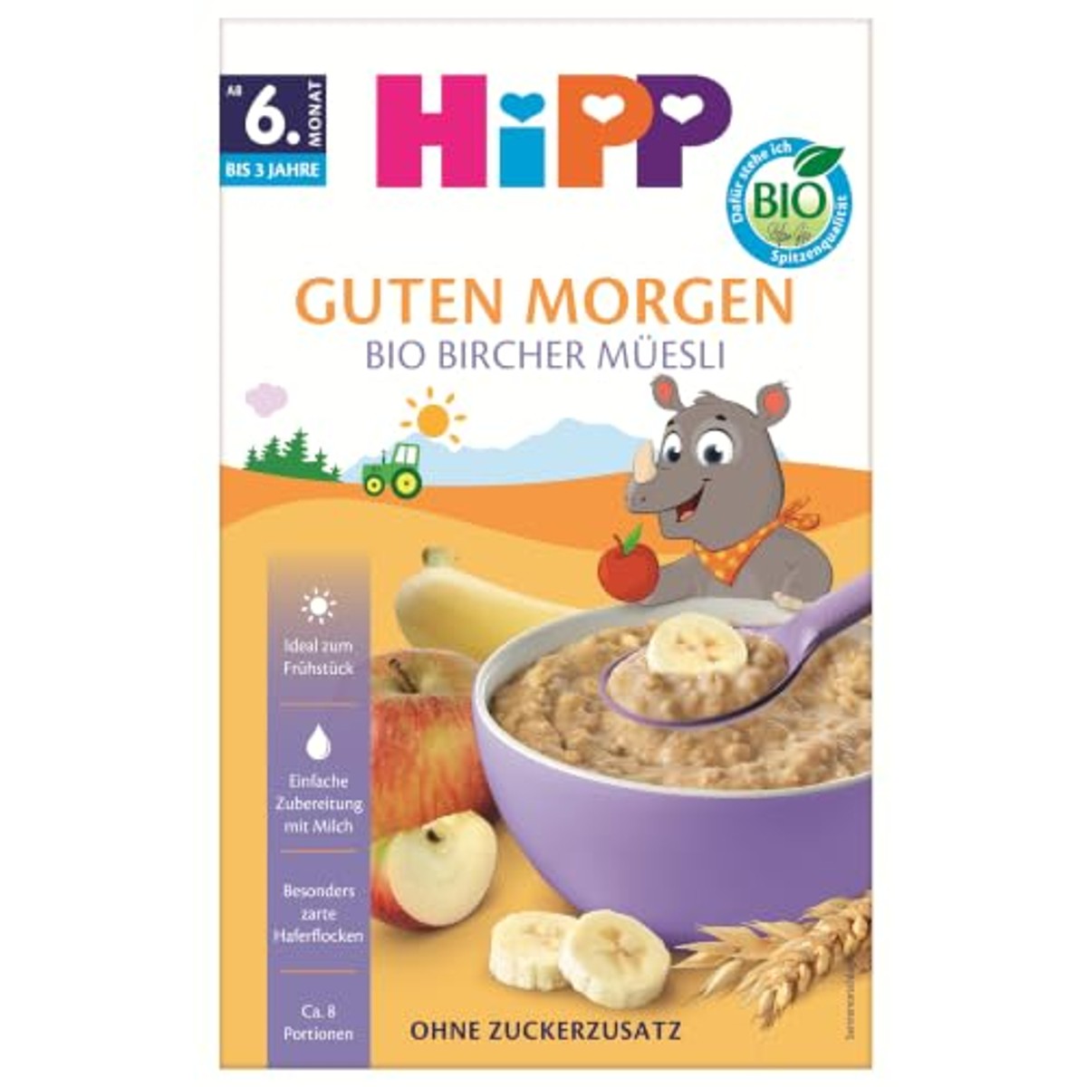 HiPP Guten Morgen Bio Knusper-muesli vanaf 15 maanden 6 x 200 g - Voordeelverpakking