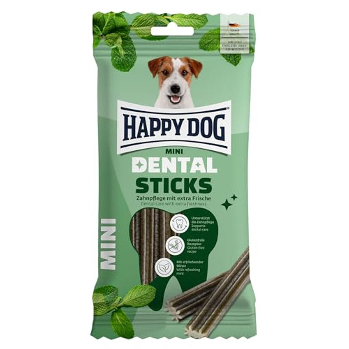 Happy Dog Dental Sticks Mini hondensnack munt 4 stuks, 100 g - 6-pack