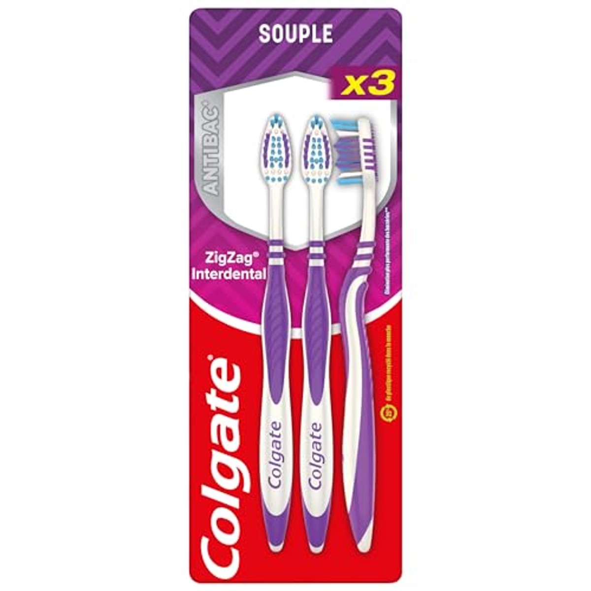 Colgate ZigZag Tandenborstels Zacht 3 stuks – Colgate