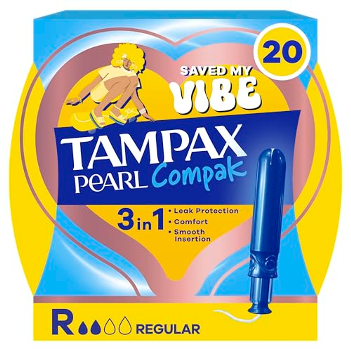 Tampax Compak Pearl Regular (16 tampons) 3 x 1 stuks - Voordeelverpakking