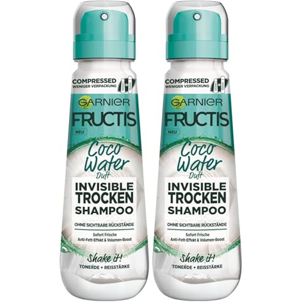 Garnier Fructis Invisible droge shampoo Coco Water 3 x 100 ml - Voordeelverpakking