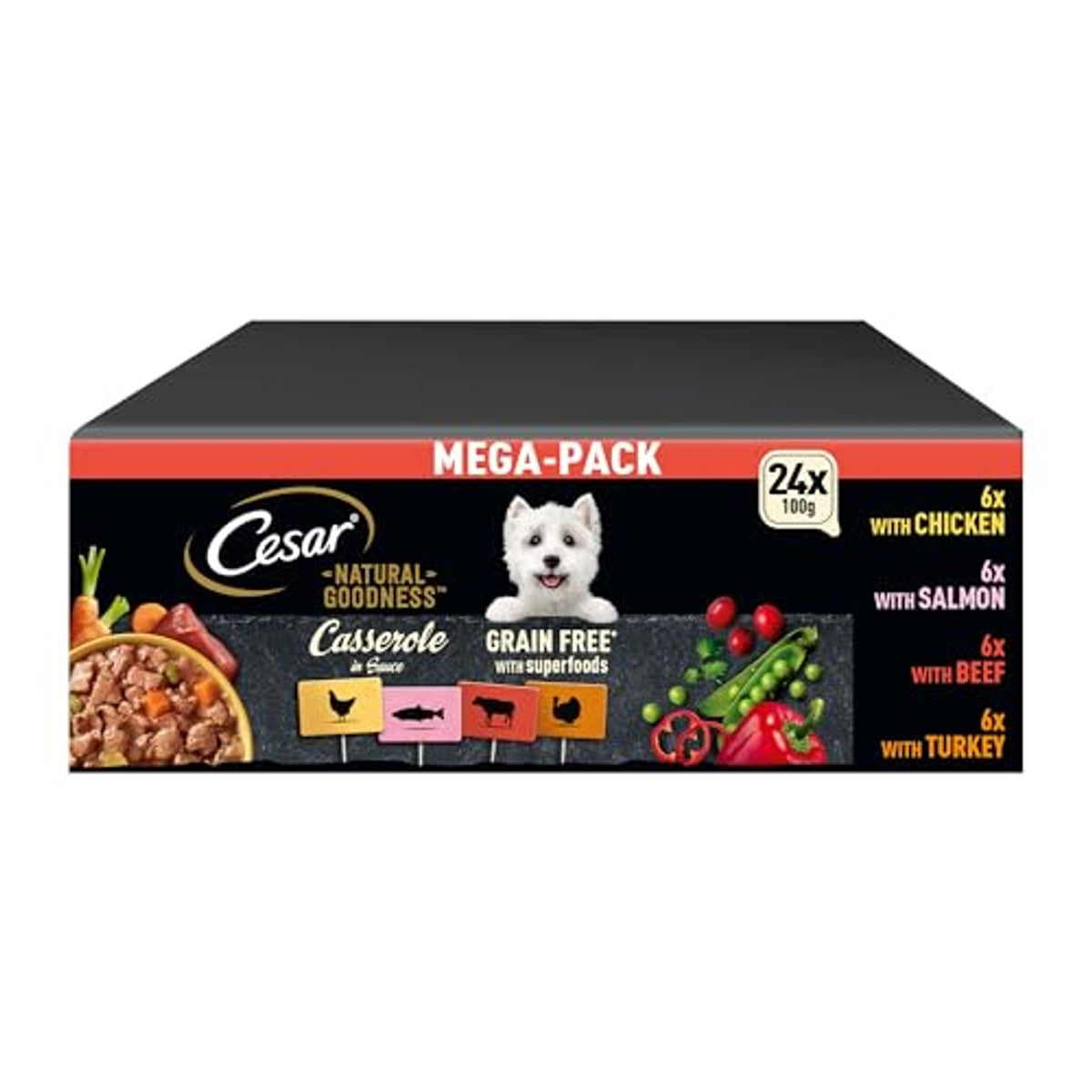 Cesar Natural Goodness hondenvoer gemengde smaken 24 x 100 g - 6-pack