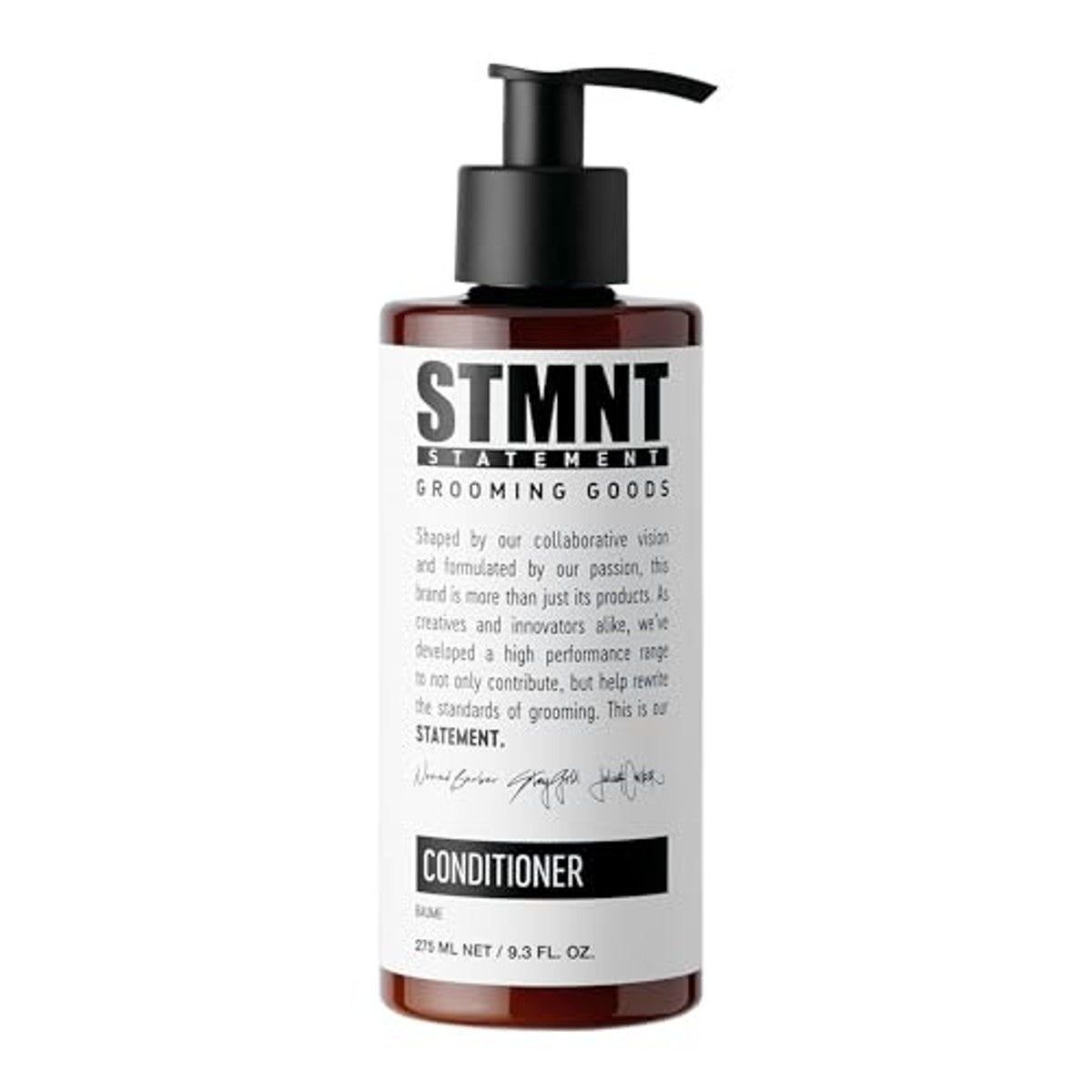 STMNT STATEMENT GROOMING GOODS Conditioner 275 ml, voor zacht, gebrand haar, met actieve kool en menthol, geeft subtiele glans