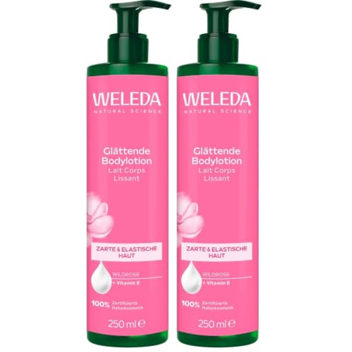 Weleda Bio Gladmakende Bodylotion Wilde Roos 250 ml - 3-pack