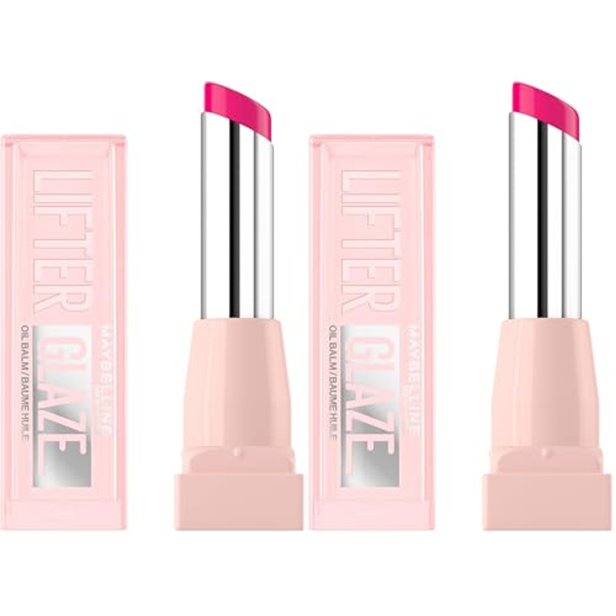 Maybelline New York Lip Tint, opbouwbare lippenbalsem, hydraterende oliebalsem voor merkbaar gladdere lippen, wazige matte afwerking, Lifter Glaze, kleur: Rose Bite (verpakking van 2) – MAYBELLINE