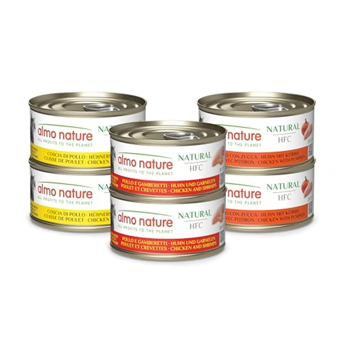 Almo Nature HFC Natural Natvoer Kat Gesorteerd Kip 6 x 70 g - 6-pack