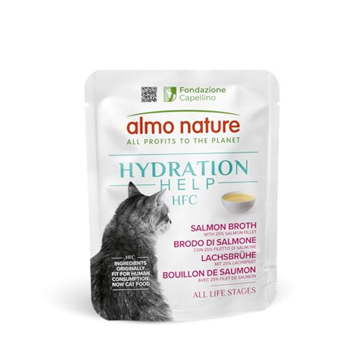 Almo Nature HFC Hydration Help Natvoer Zalmbouillon en Zalmfilet 24 x 50 g - 6-pack