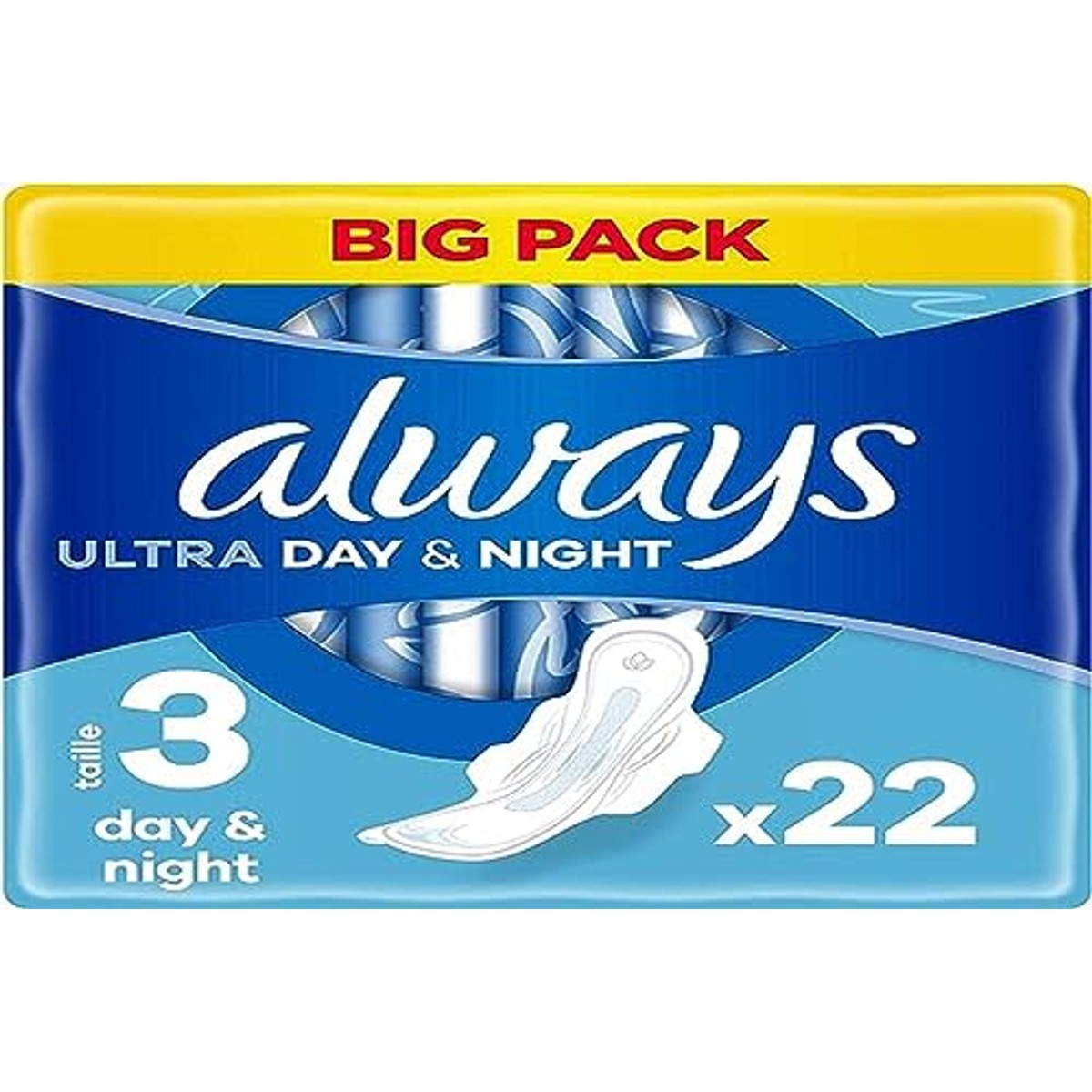 Always Ultra maandverband maat 3 dag & nacht 3 x 22 stuks - Voordeelverpakking