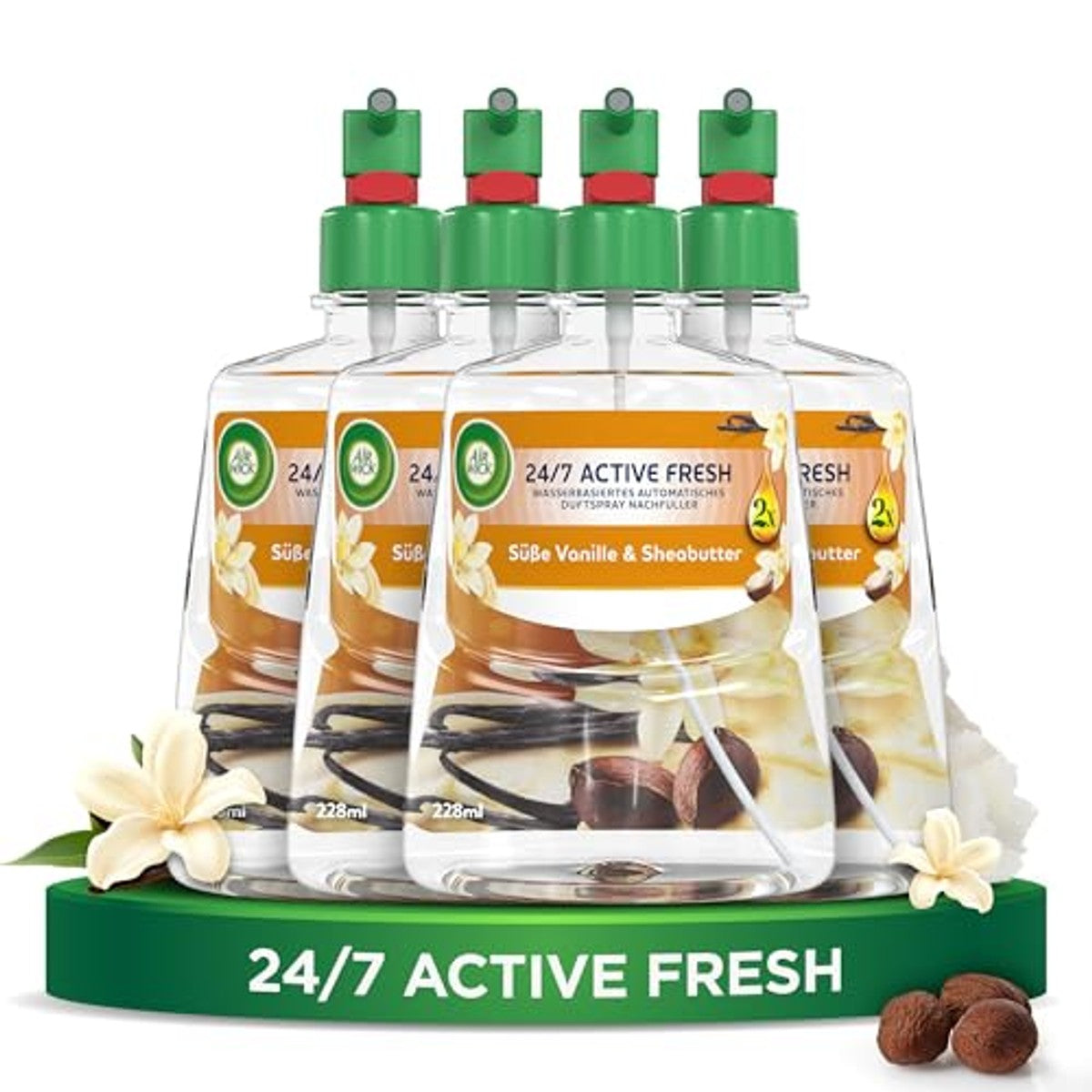 Air Wick Active Fresh Zoete vanille & sheaboter 4 x 228 ml – Air Wick