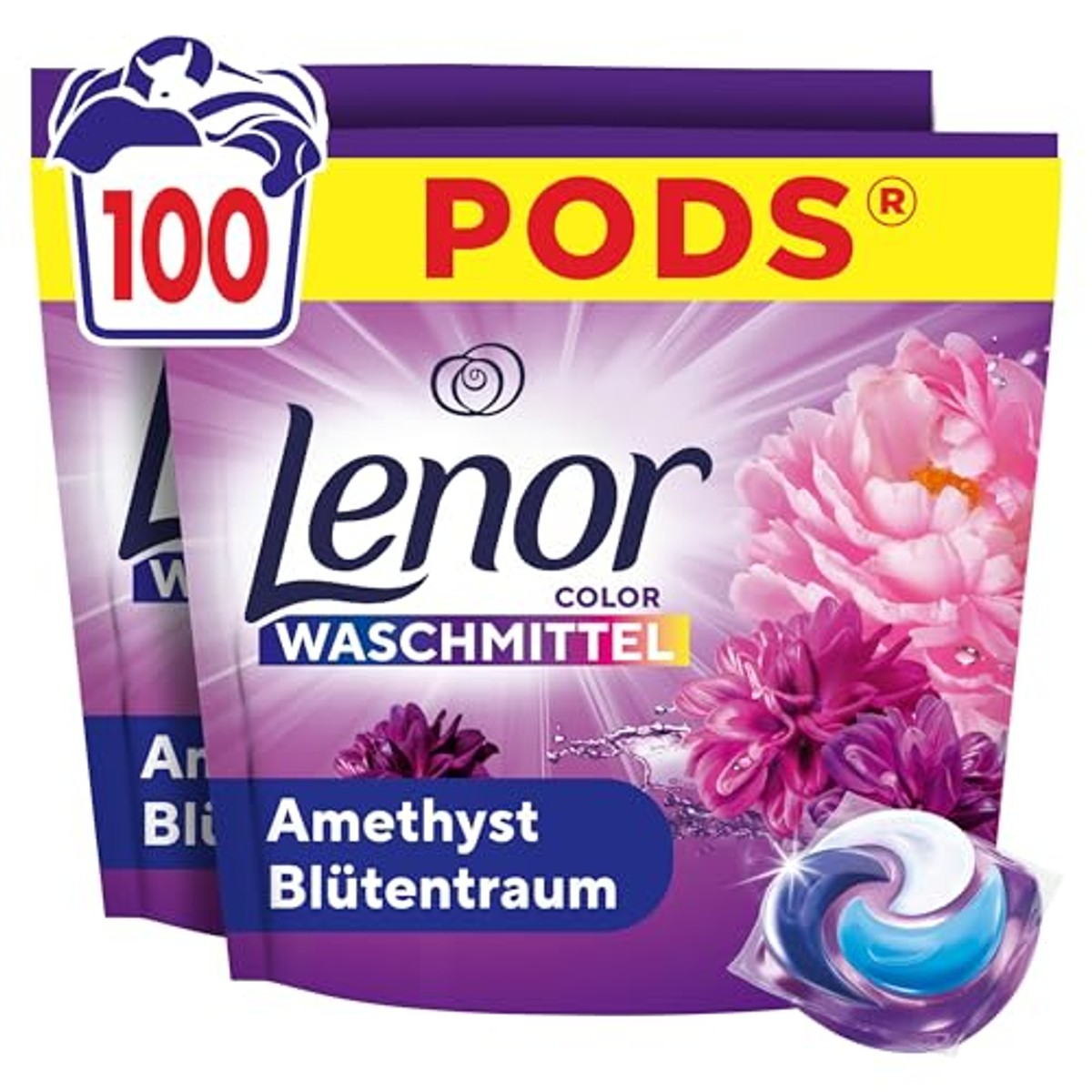 Lenor Pods Amethyst Bloesemdroom Wasmiddel 100 wasbeurten – Lenor
