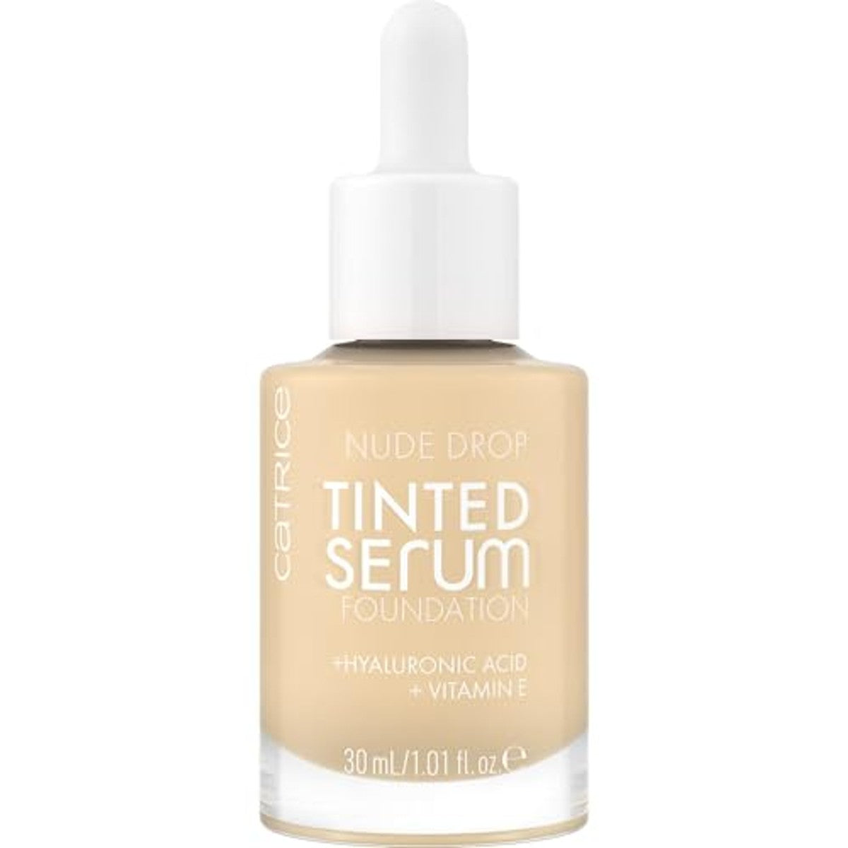 Catrice Nude Drop Tinted Serum Foundation, nr. 010N, nude, langdurig, matterend, natuurlijk, voor de gevoelige huid, veganistisch, olievrij, zonder parfum, zonder alcohol, per stuk verpakt (30 ml) | Langdurige grip, hydraterend effect – Catrice Cosmetics