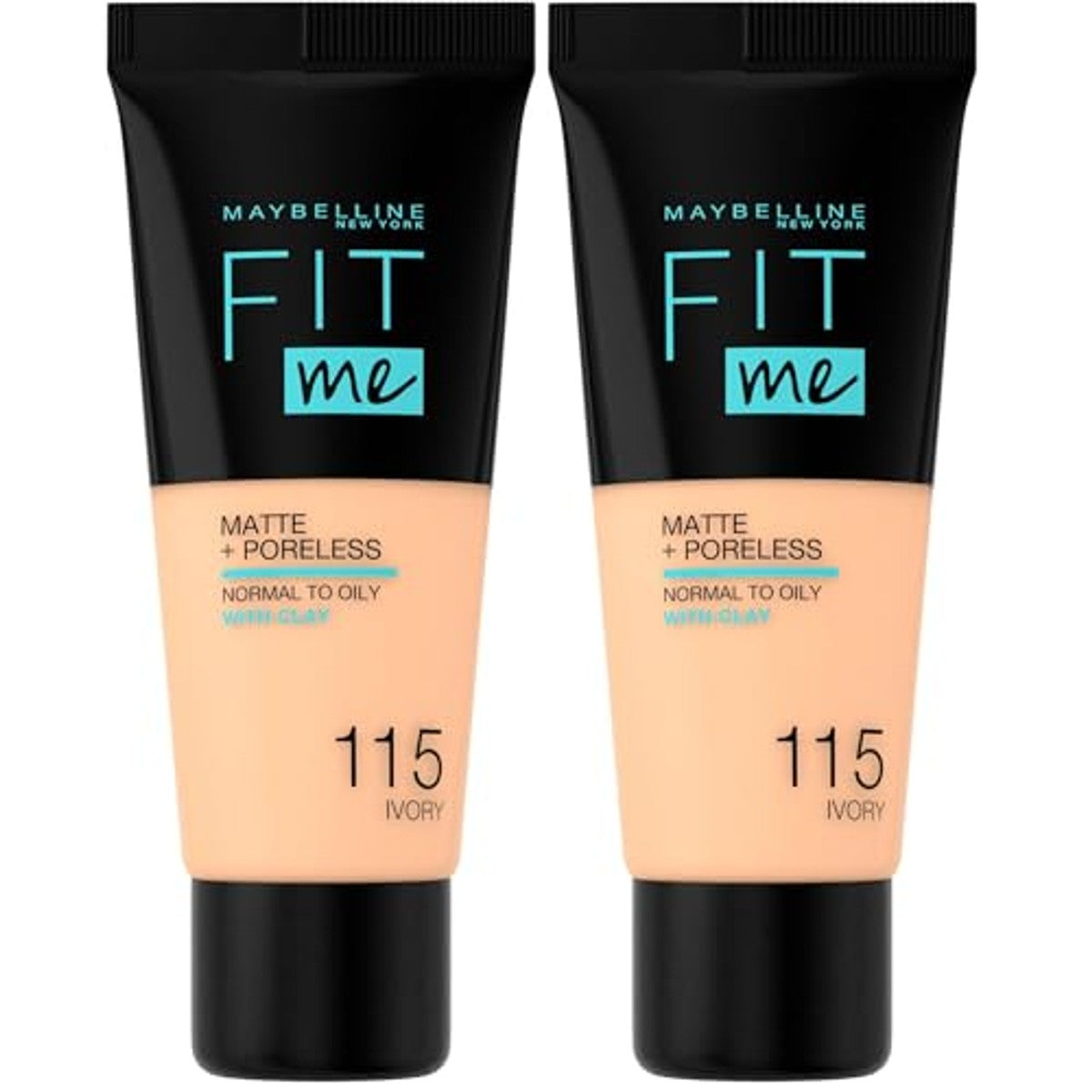 MAYBELLINE Fit Me Matte + Poreless Nr. 115 Ivoor 30 ml - 6 stuks