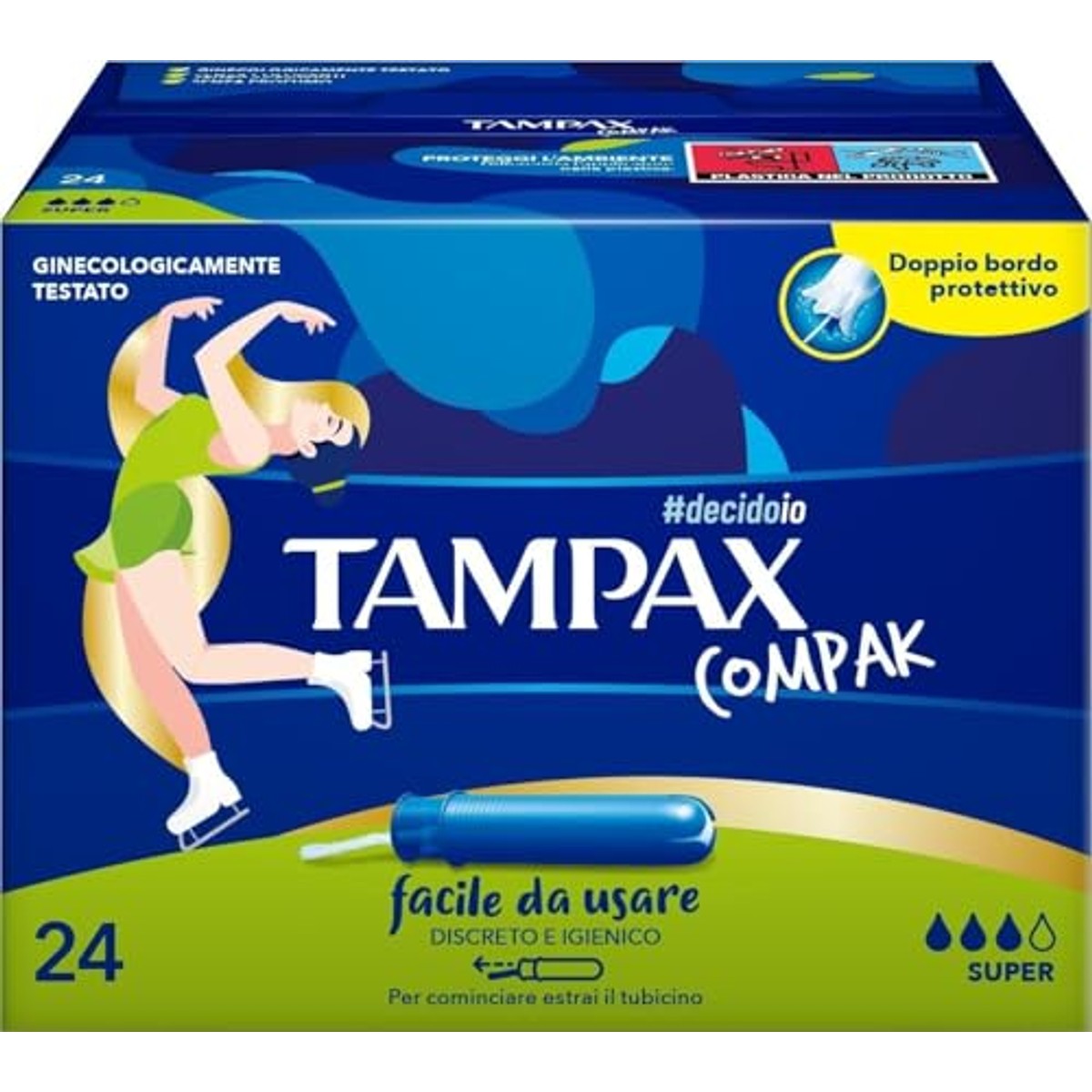 Tampax Compak Super X24 Kegels met applicator – Tampax