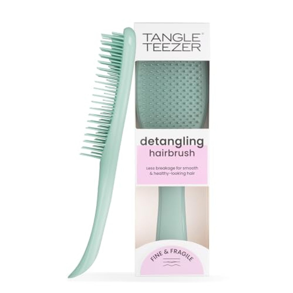 Tangle Teezer Ultimate Detangler Haarborstel voor gekleurd, fijn en dun haar, zachte tweetraps borstelharen verminderen haarbreuk en trekken, zacht voor gevoelig haar, donker petrol – Tangle Teezer