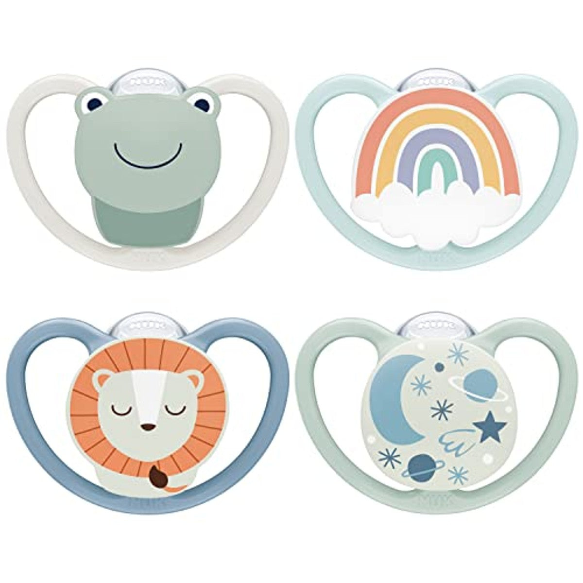 NUK Space Day & Night Babyfopspeen 0-6 maanden 4 stuks – NUK