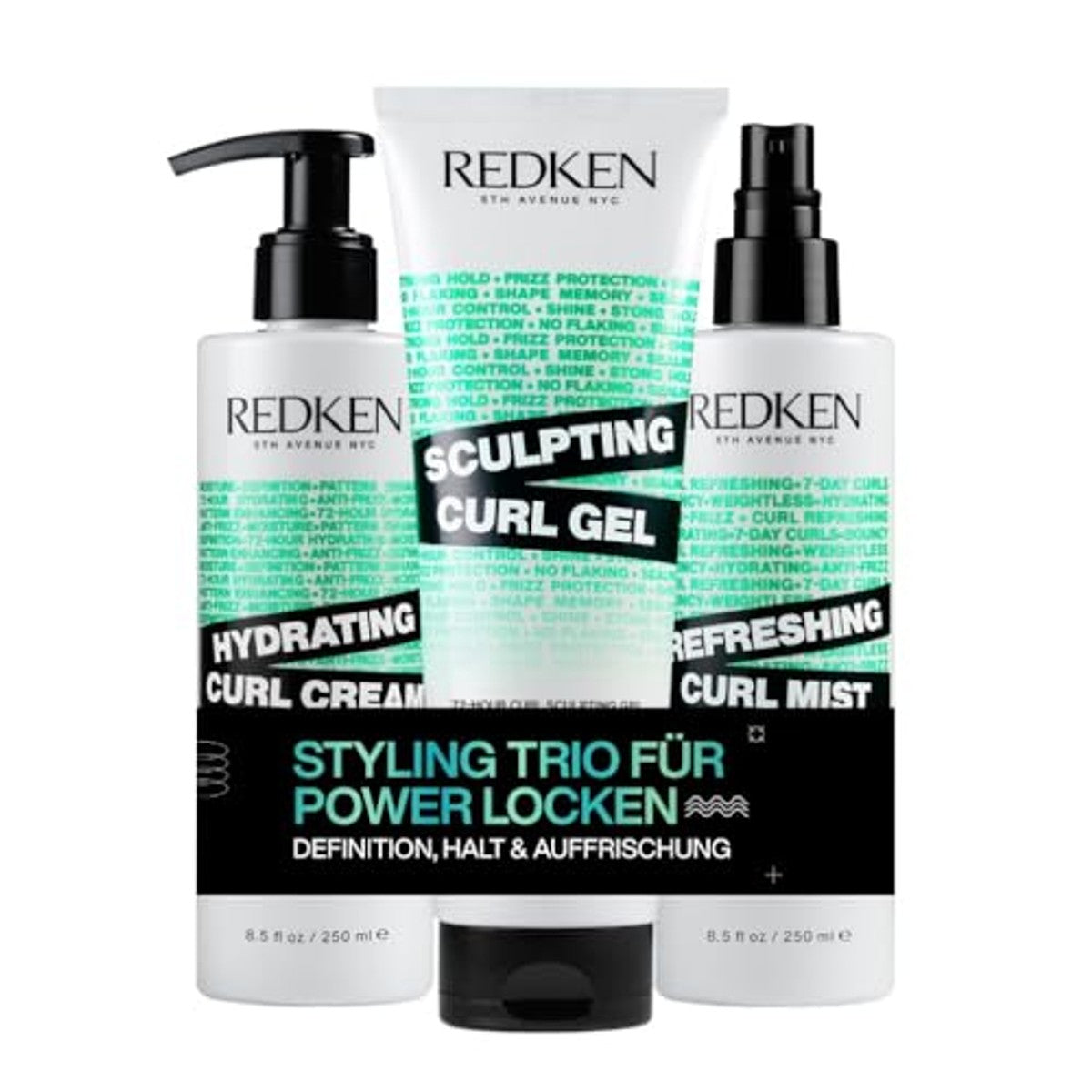 Redken Sculpting Gel, Curl Crème en Refreshing Mist Set 250 ml - 3-pack – foto 2