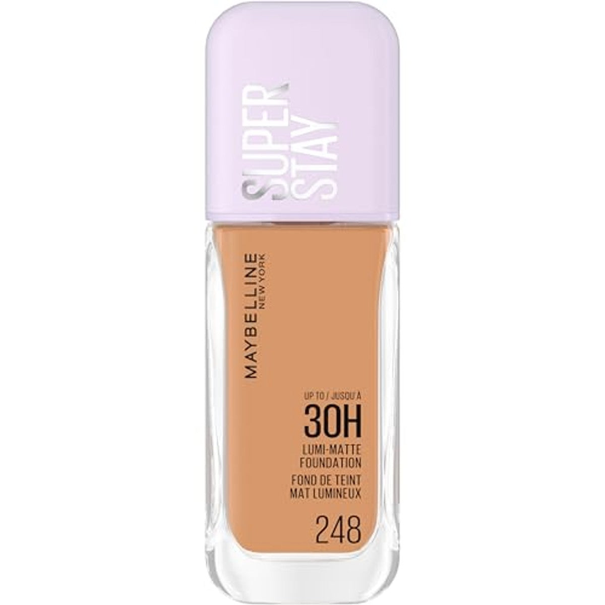 Maybelline New York Super Stay Lumi Matte Foundation, langdurige make-up voor 30 uur grip, matte afwerking met straling, Air-Flex-technologie voor licht draaggevoel, nr. 248, 35 ml – MAYBELLINE