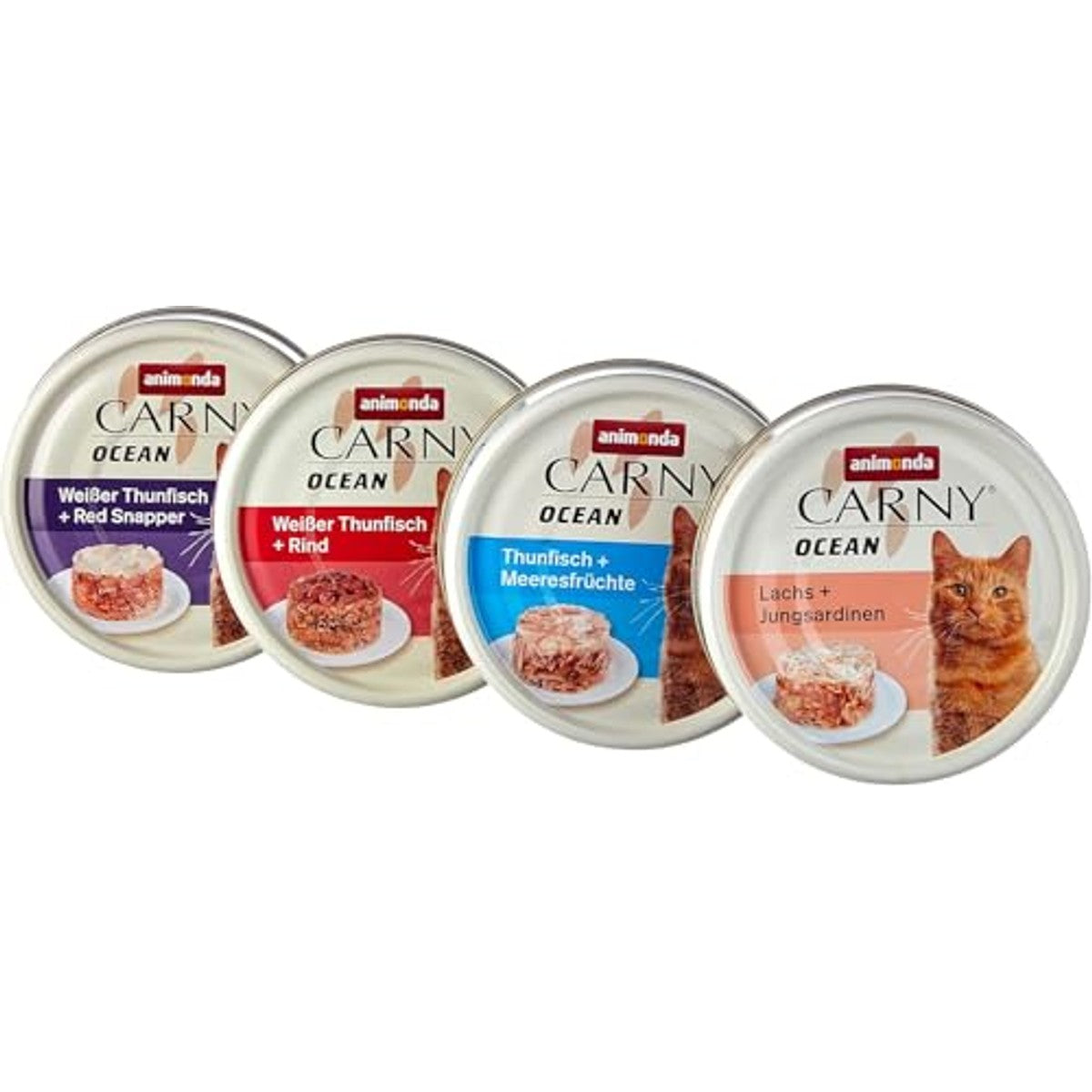 Animonda Carny Ocean natvoer kattenvoer gemengde vissmaken 12 x 80 g - 3-pack