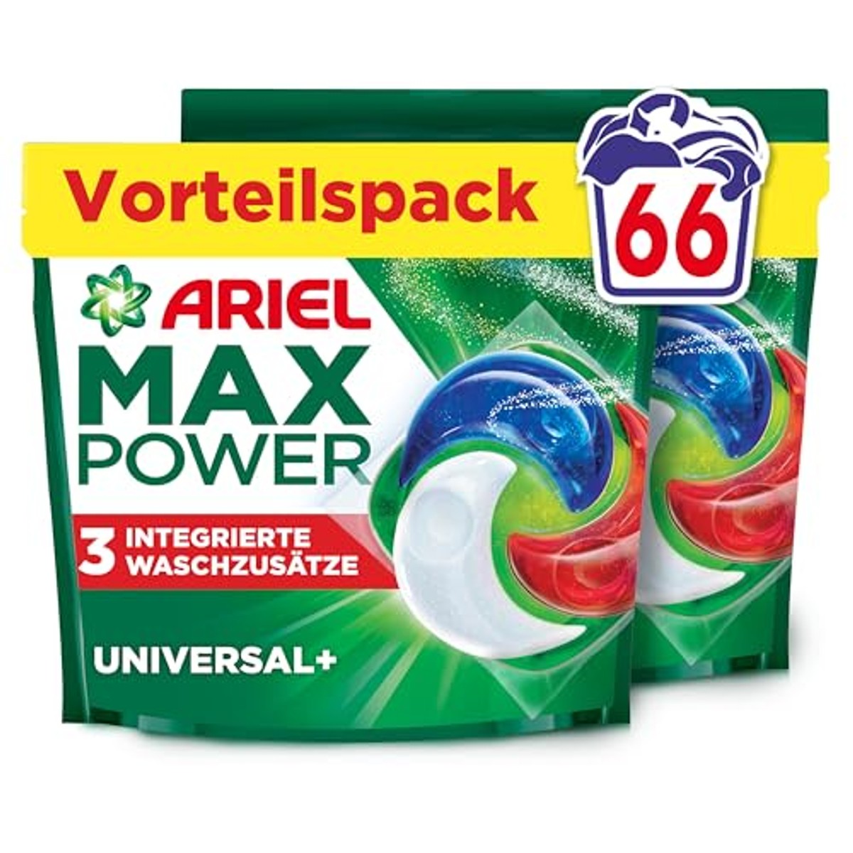 Ariel Max Power Pods Universal+ Wasmiddel 3 x 66 wasbeurten - Voordeelverpakking