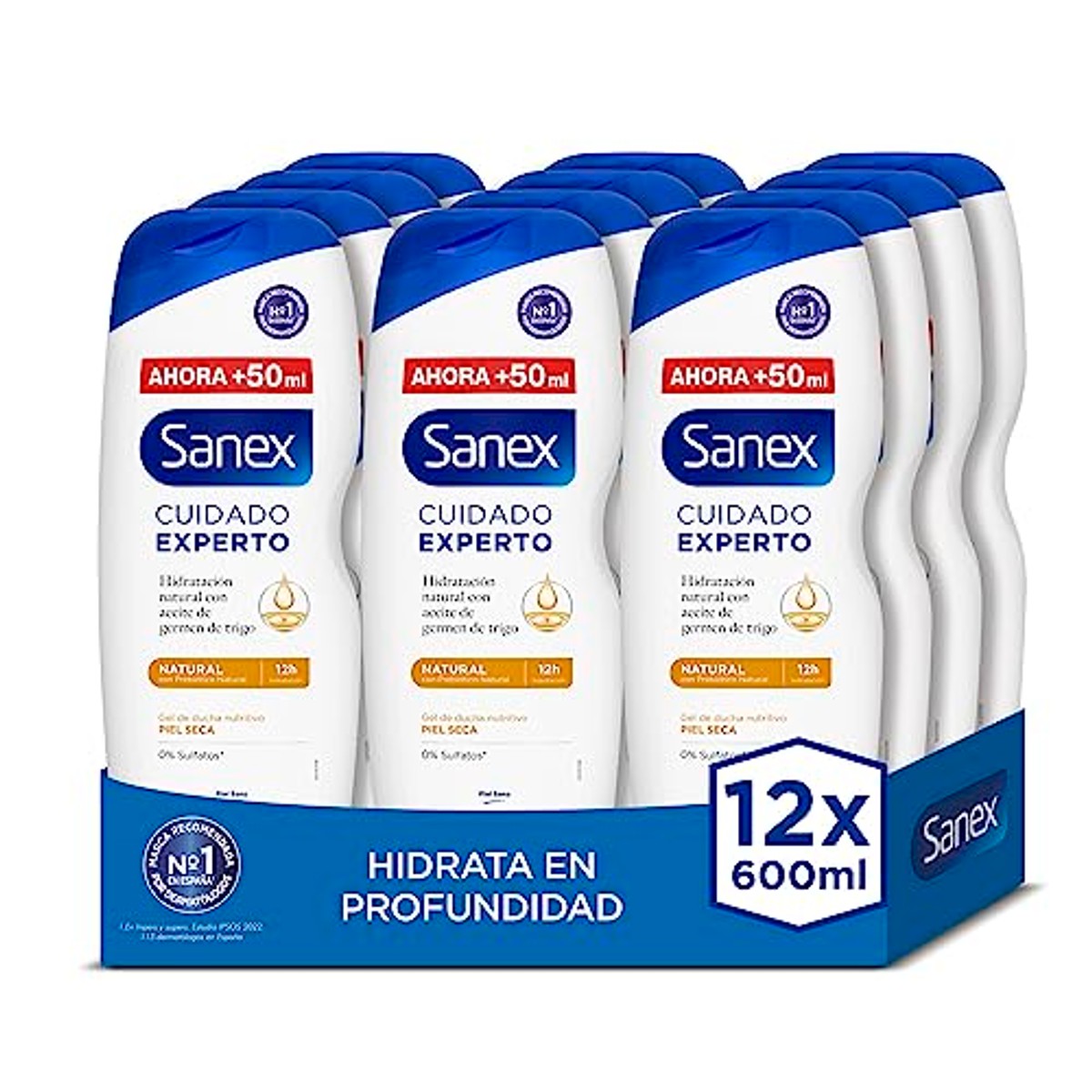 Sanex Expert Natural Douchegel 12 x 600 ml – foto 2
