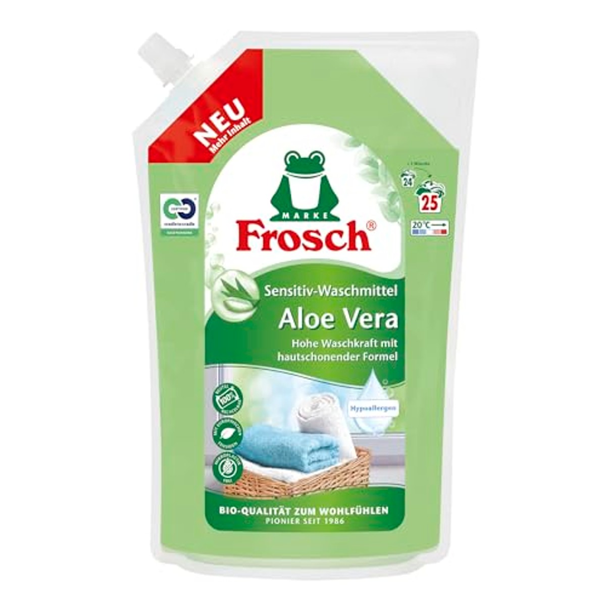 FROSCH Aloë Vera Sensitive Wasmiddel 1,5 l – FROSCH