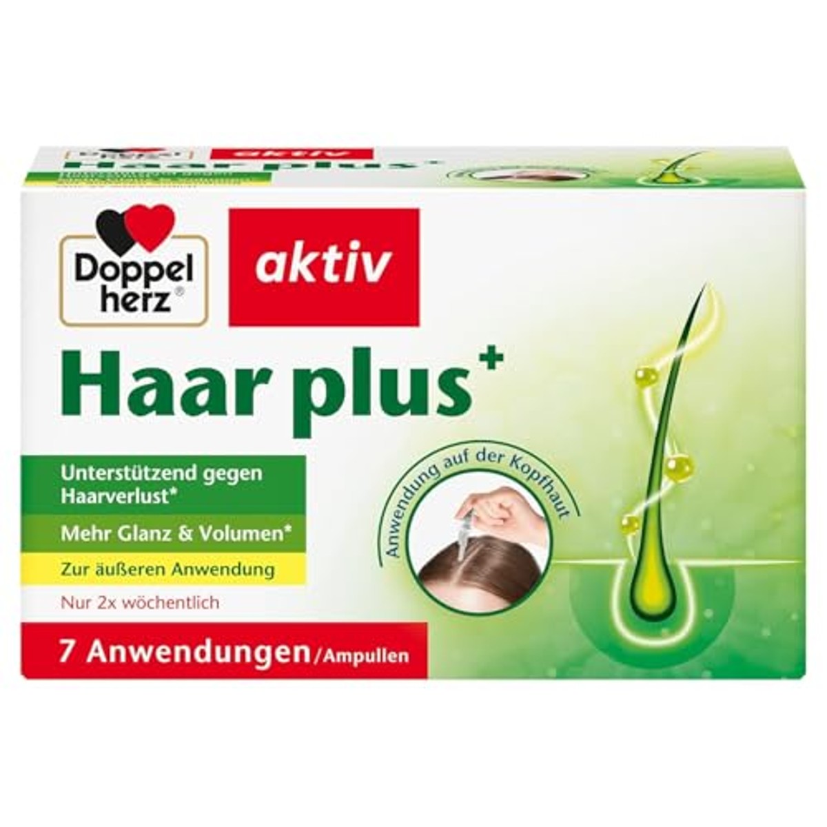 Doppelherz Haar plus+ – slechts 2 x per week – Doppelherz
