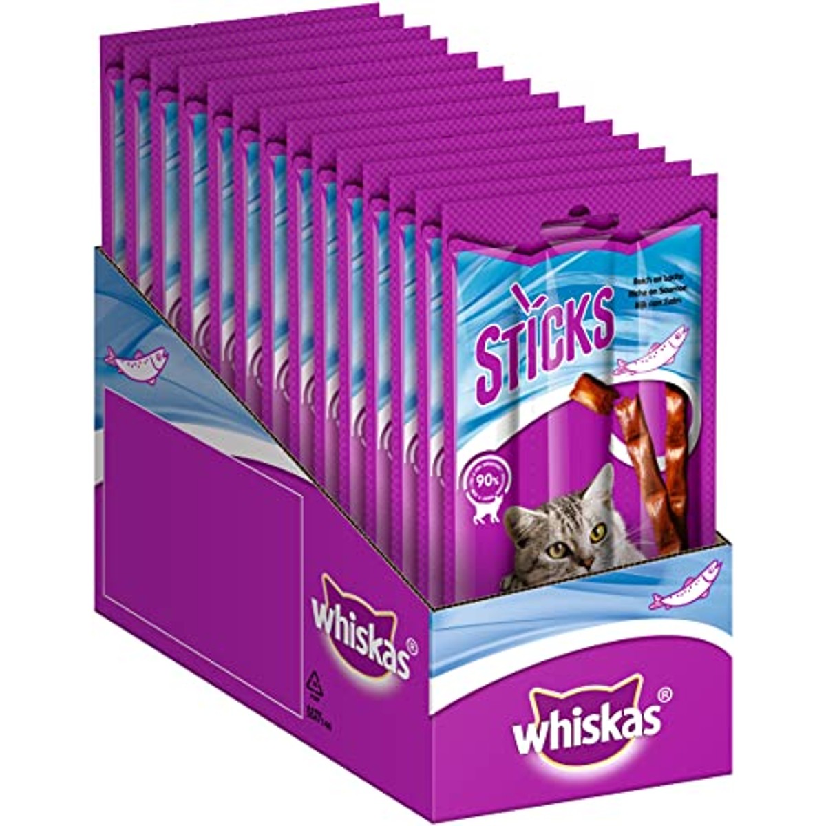 Whiskas Sticks kattensnack zalm 14 x 6 stuks – foto 2