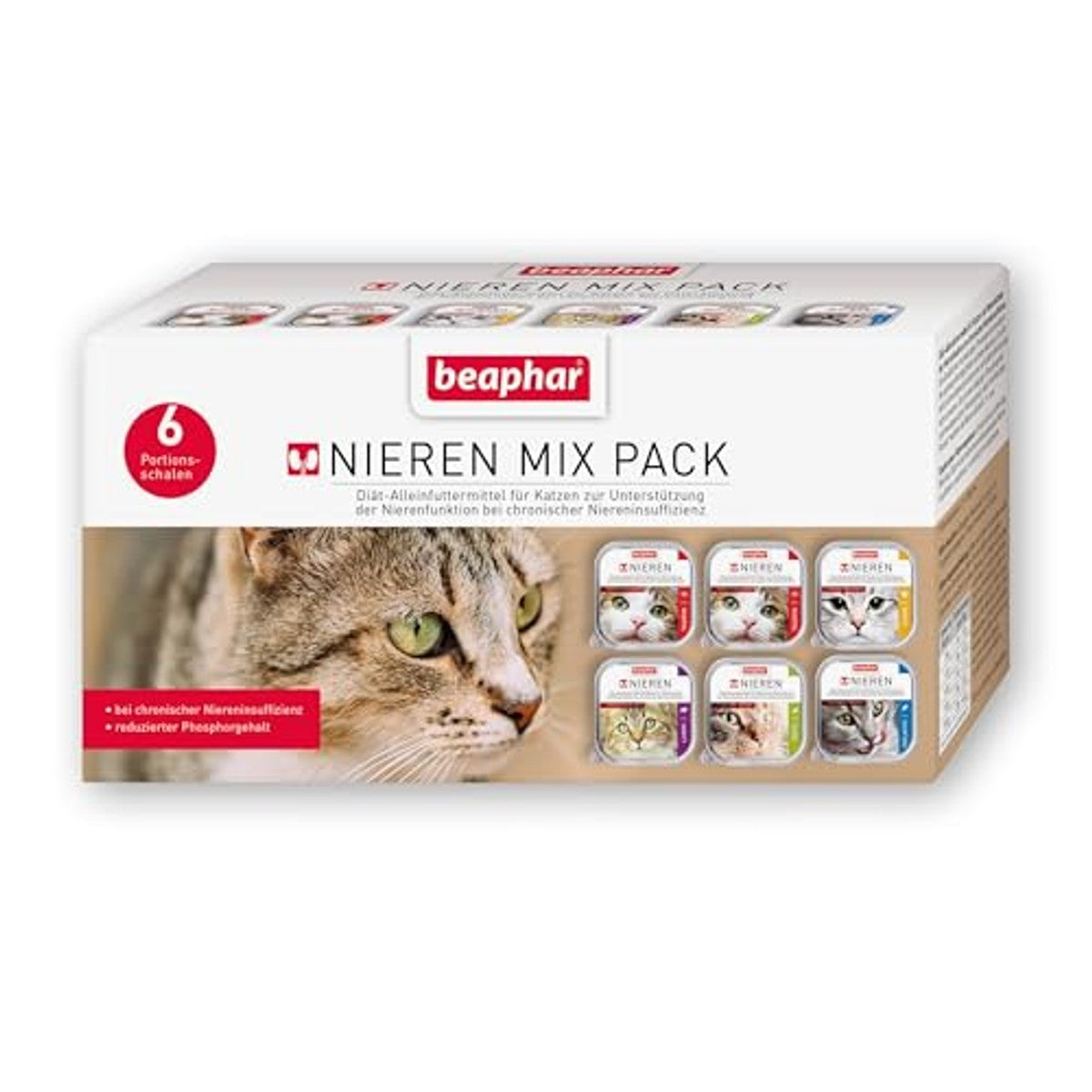 Beaphar Nierdieet Mix Pack natvoer kattenvoer 6 x 100 g - 3-pack – foto 2