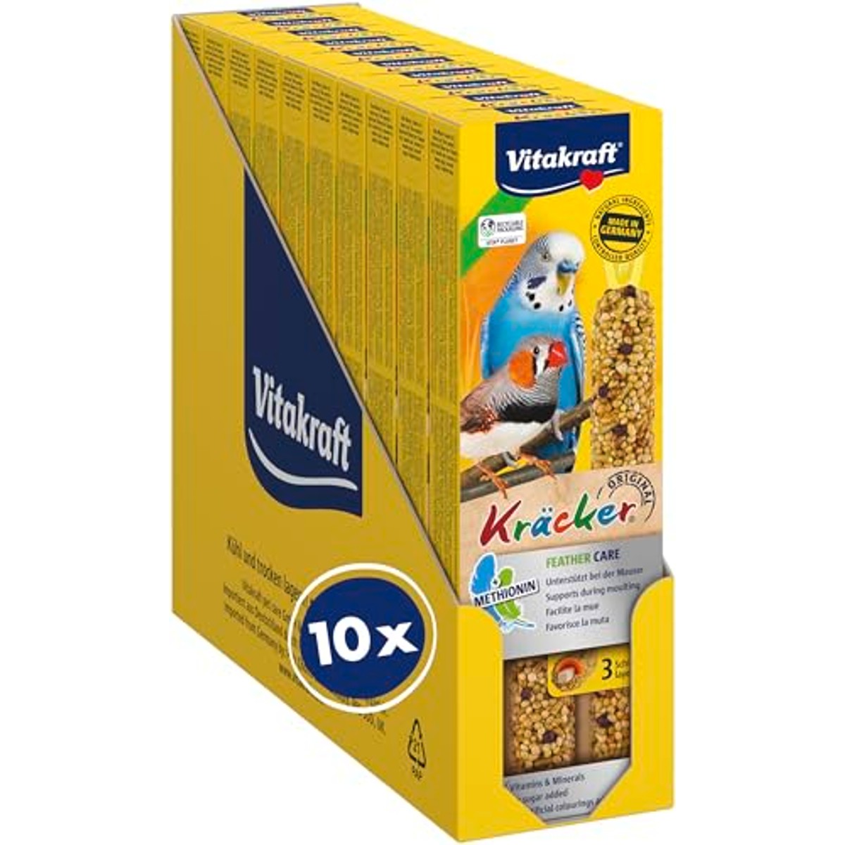 Vitakraft Cracker vogelsnack parkieten vitaminen 10 x 60 g – foto 2