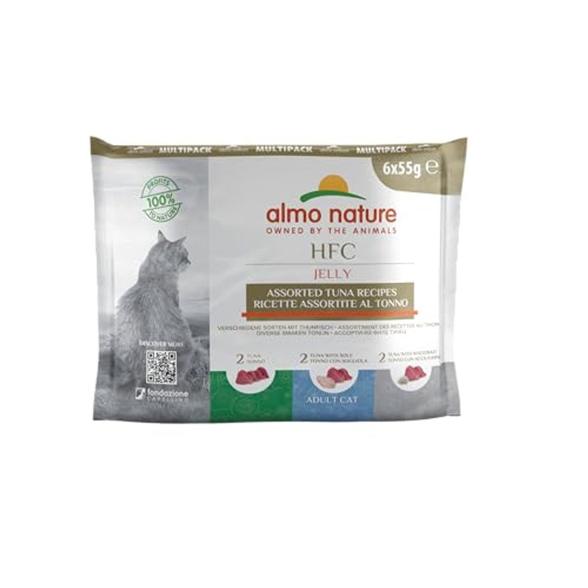 Almo Nature HFC Jelly Multipack Kattenvoer 3 Soorten Tonijn 6 x 55 g - 6-pack