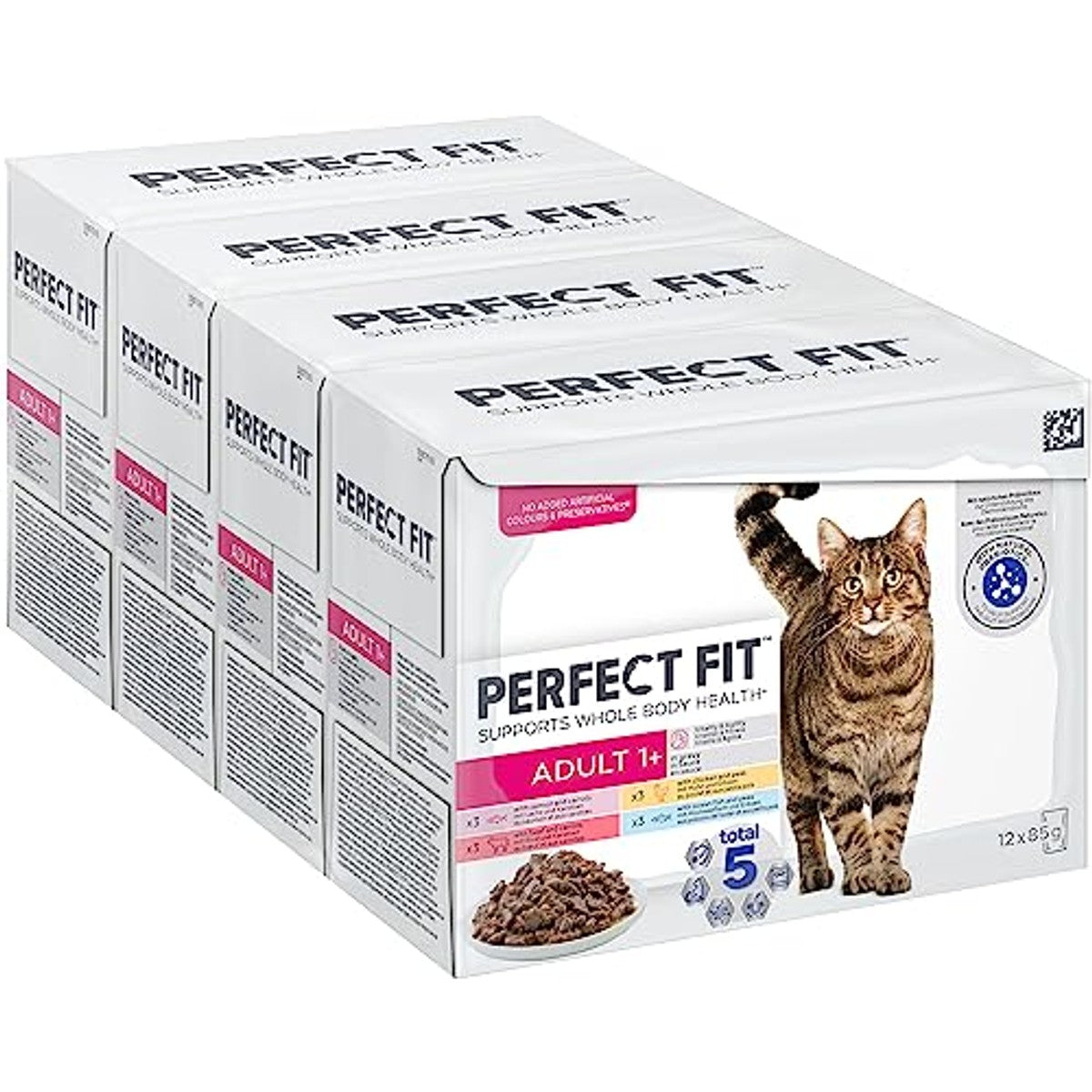 Perfect Fit Adult 1+ natvoer kattenvoer Selectie 48 x 85 g - 3-pack