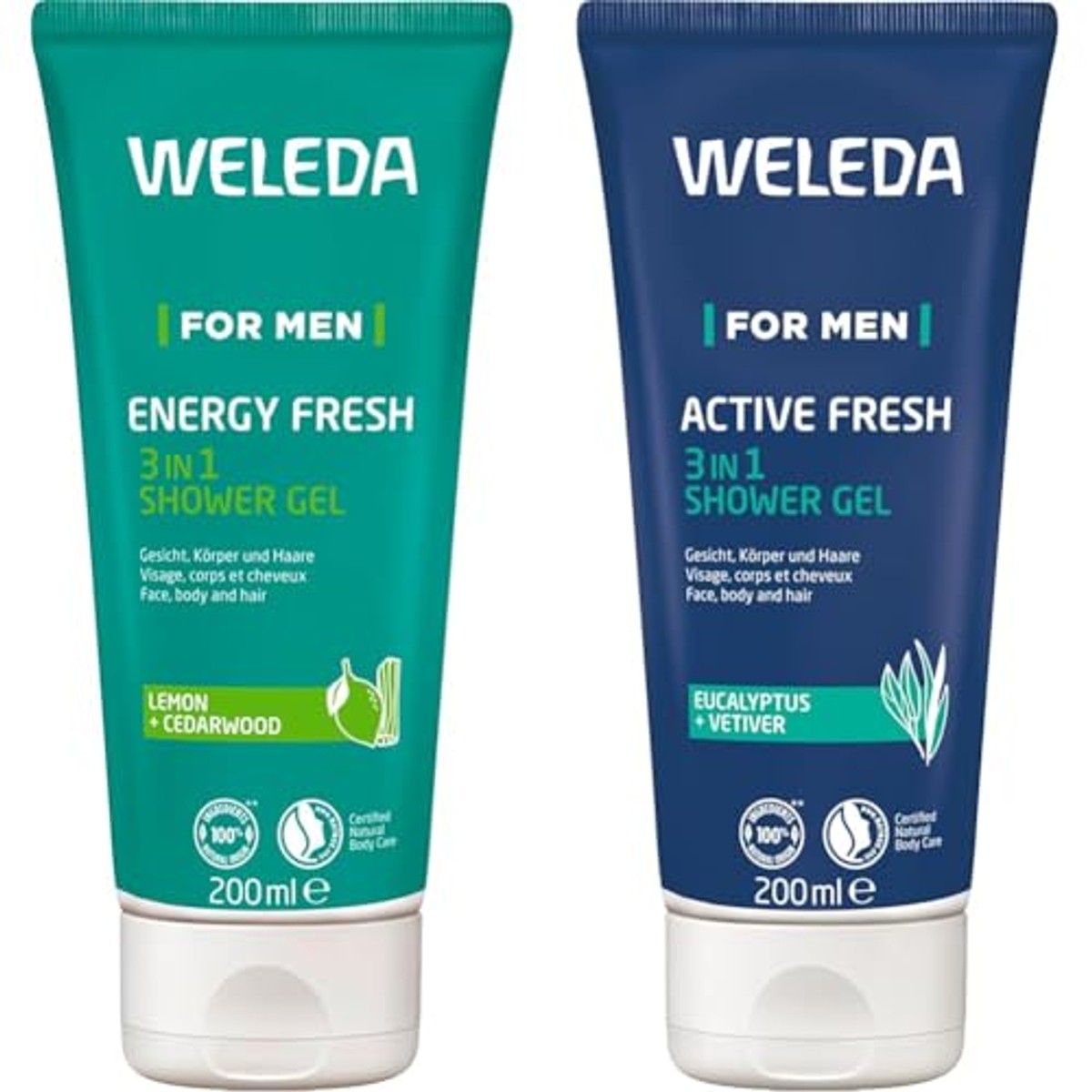 Weleda for Men 3-in-1 Douchegel & Shampoo Duo Set 2 x 200 ml