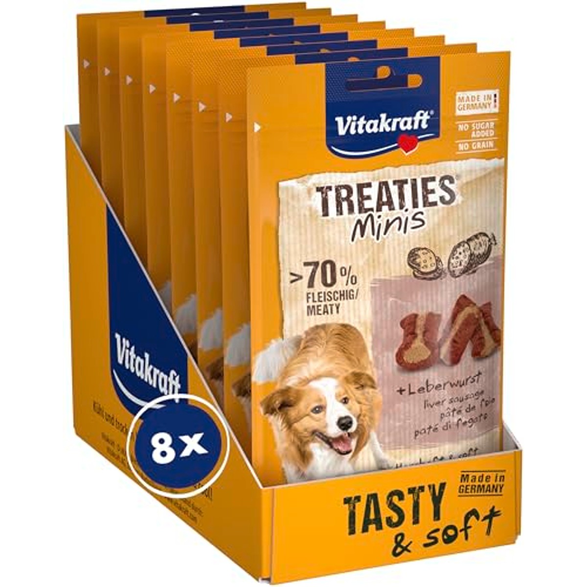 Vitakraft Treaties Minis hondensnack leverworst 8 x 48 g - 6-pack