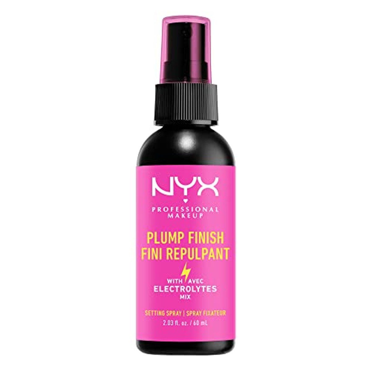 NYX Professional Makeup Fixeerspray met elektrolyten, veganistische formule en gevoerde afwerking, plump rechtsachtersetting spray, 60 ml – NYX PROFESSIONAL MAKEUP
