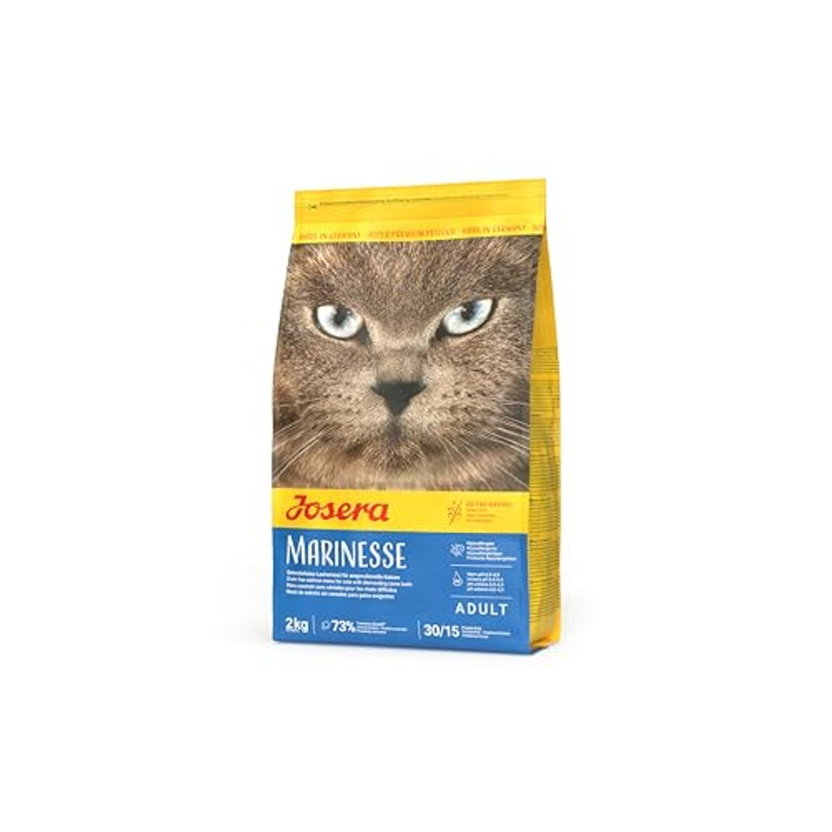 josera marinesse Kattenvoer, 2 kg | Premium droogvoer voor volwassen katten met allergieën, aardappelen en erwten als andere eiwitbronnen, graanvrij – Josera
