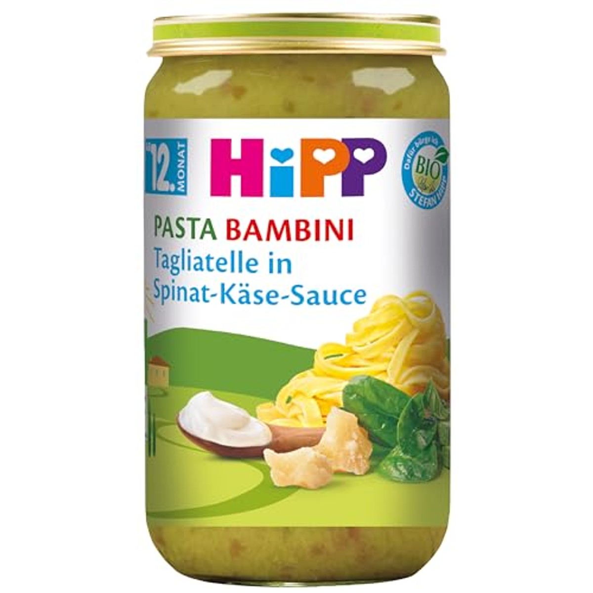 HiPP Pasta Bambini Tagliatelle spinazie-kaassaus 6 x 250 g – foto 2