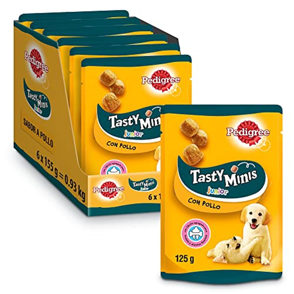 Pedigree Tasty Minis hondensnack puppy kip 6 x 125 g - 6-pack