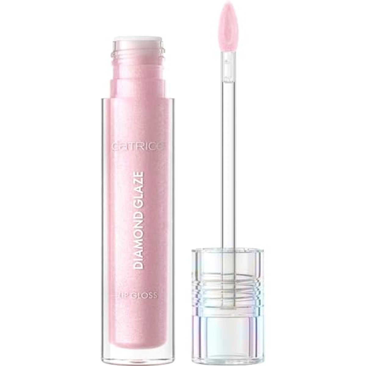 Catrice Diamond Glaze Lip Gloss, nr. 020, roze, direct resultaat, glanzend, holografisch, glinsterend, veganistisch, zonder parabenen, zonder microplastic deeltjes, vrij van nanodeeltjes, per stuk | Lipgloss, direct resultaat – Catrice Cosmetics