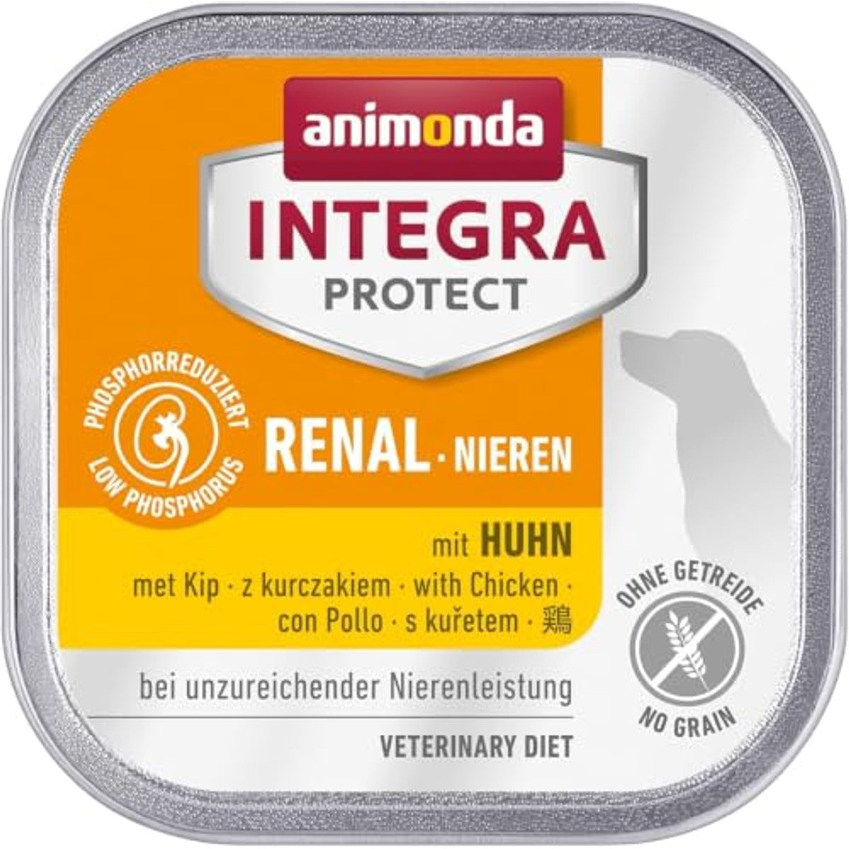 Animonda Integra Protect Nieren Dieetvoer voor honden, bij chronisch nierfalen, in verschillende soorten en hoeveelheden, Natte voering., kip - 6-pack – foto 2
