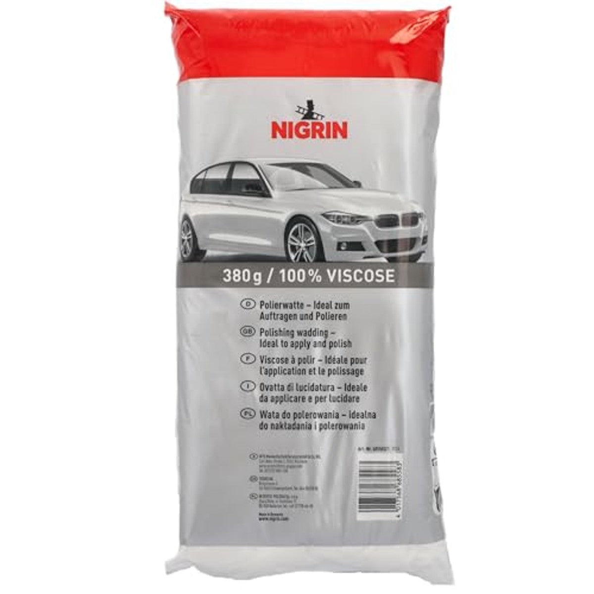 NIGRIN Polijstwatten 100% viscose 3 x 380 g - Voordeelverpakking