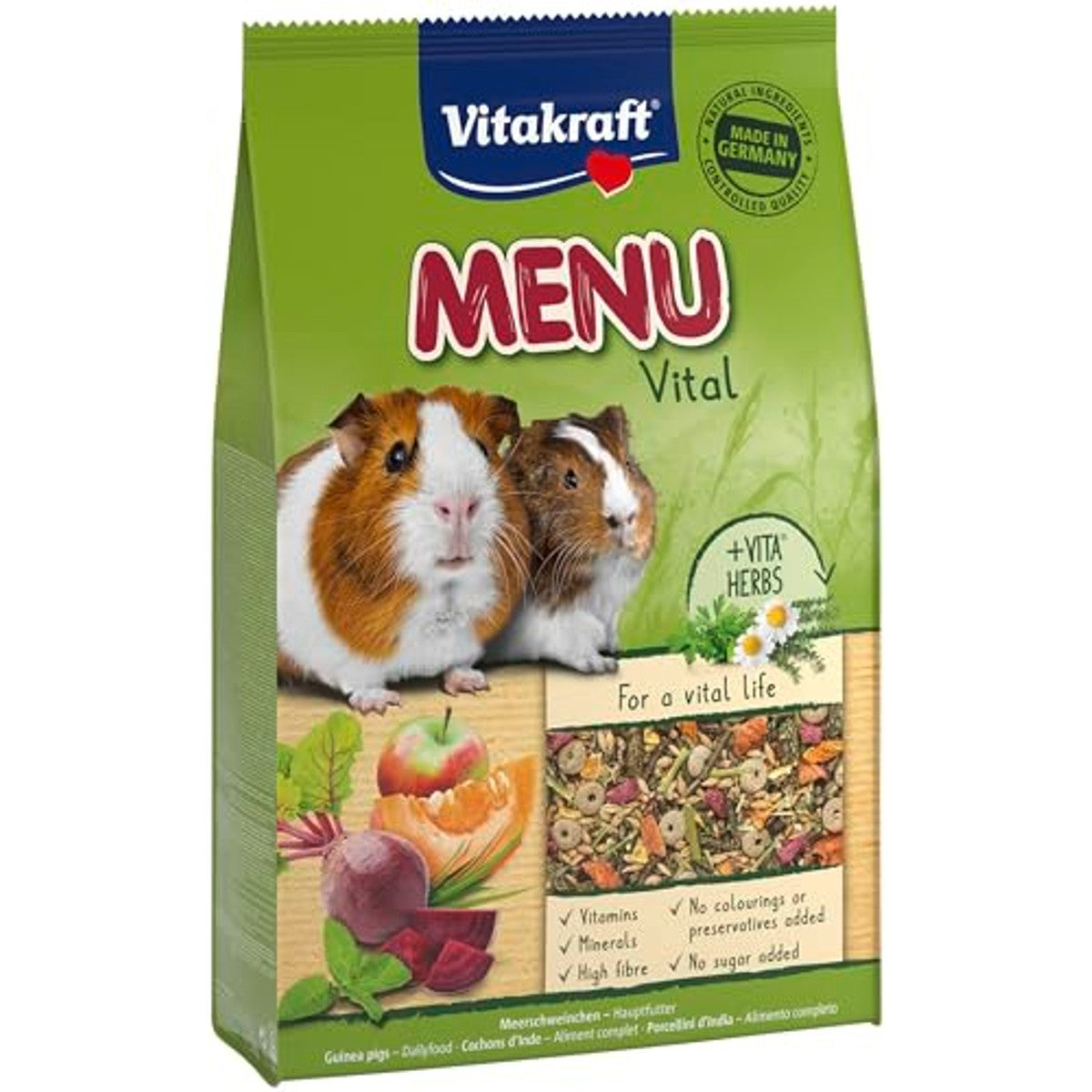 Vitakraft Premium Vital Menu knaagdiervoer cavia 3 x 5 kg - 3-pack – foto 2