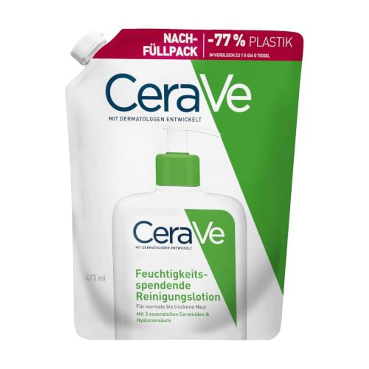 CeraVe Hydraterend Reinigend Navulzakje voor Gezicht en Lichaam 473 ml - 3-pack