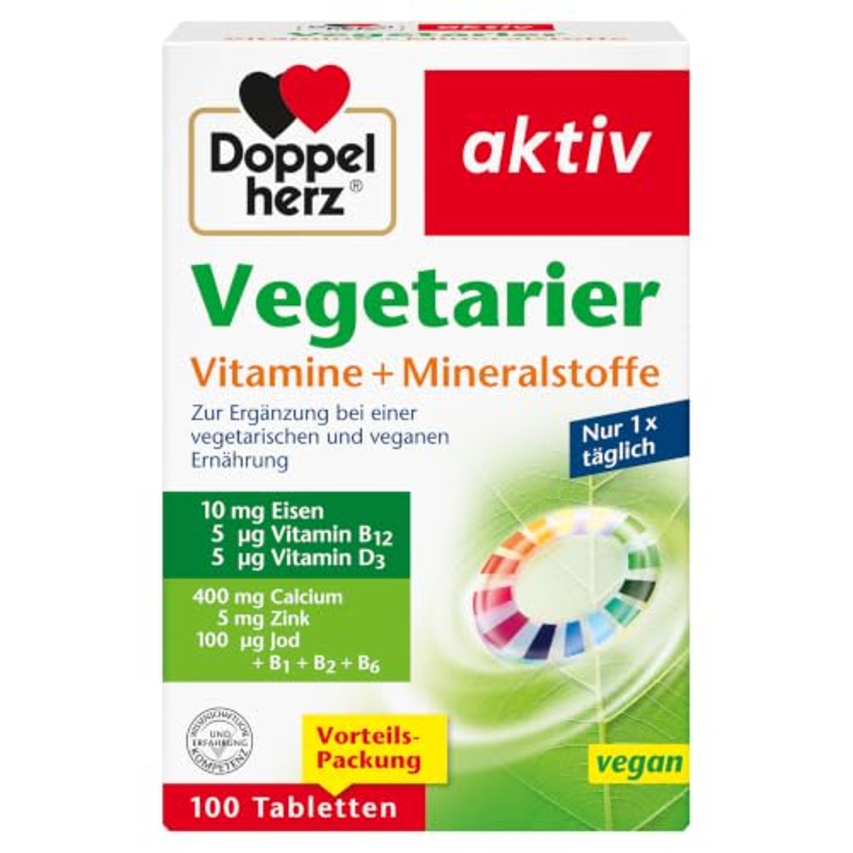 Doppelherz Vegetarische Vitaminen en Mineralen 100 Tabletten - 3-pack