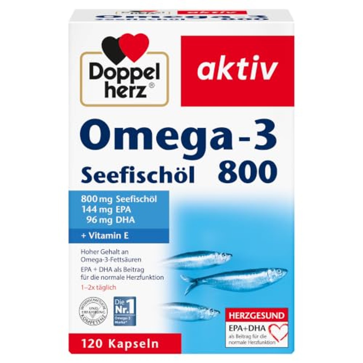 Doppelherz Omega-3 Zeevisolie 800 120 Capsules - 6-pack