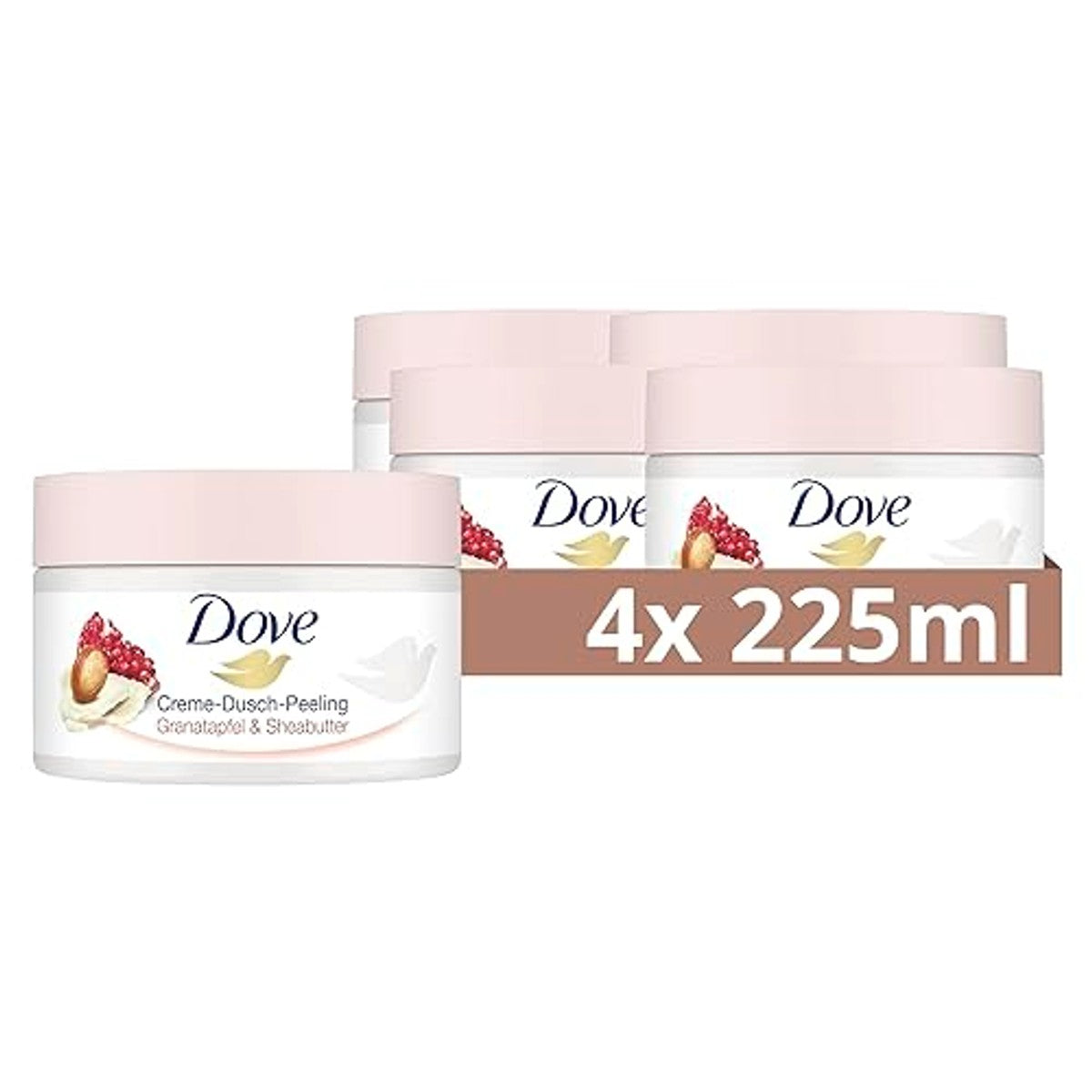 Dove Crème-douchecrub Granaatappel & Sheaboter 4 x 225 ml – Dove