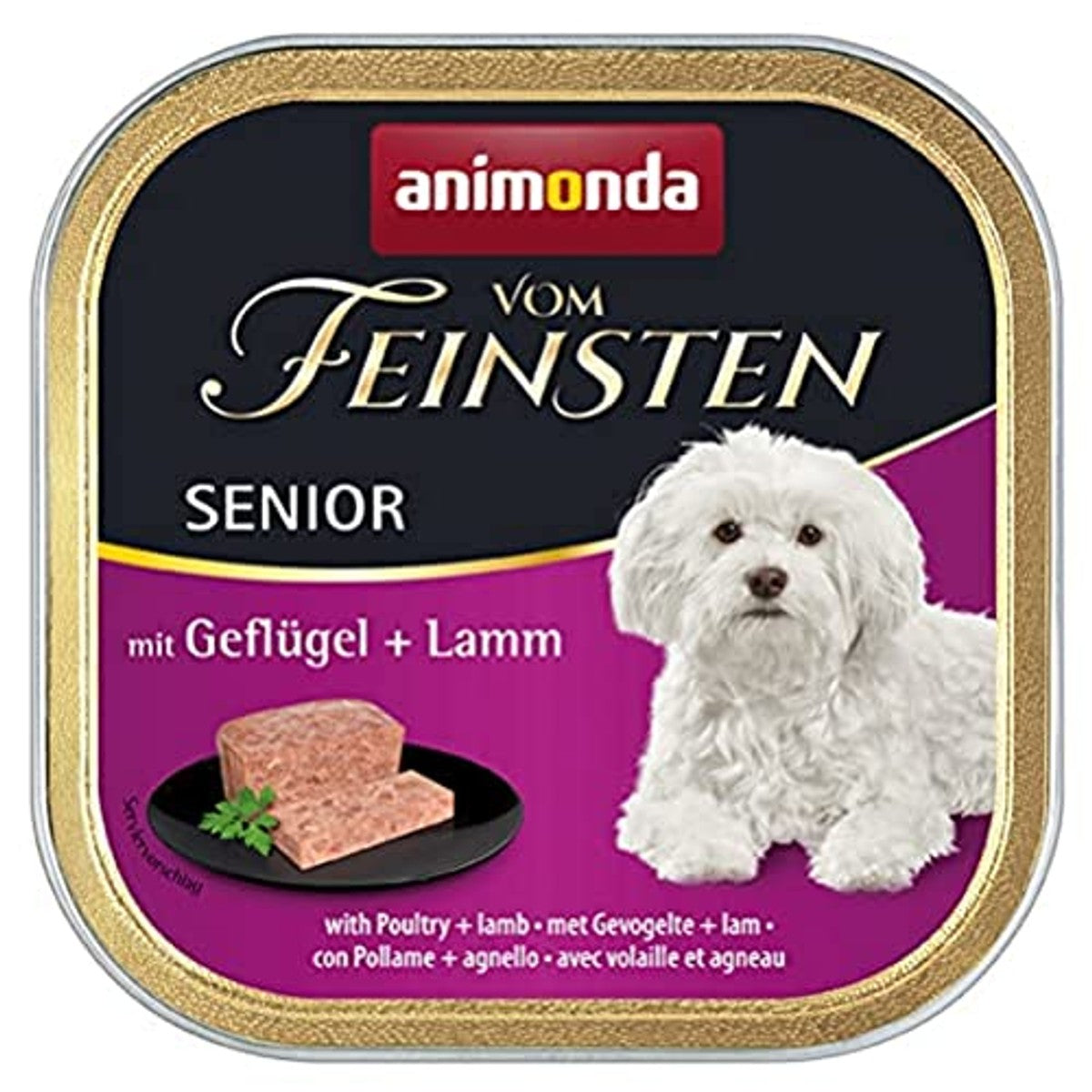 Animonda Vom Feinsten Senior hondenvoer Gevogelte + Lam 22 x 150 g - 3-pack