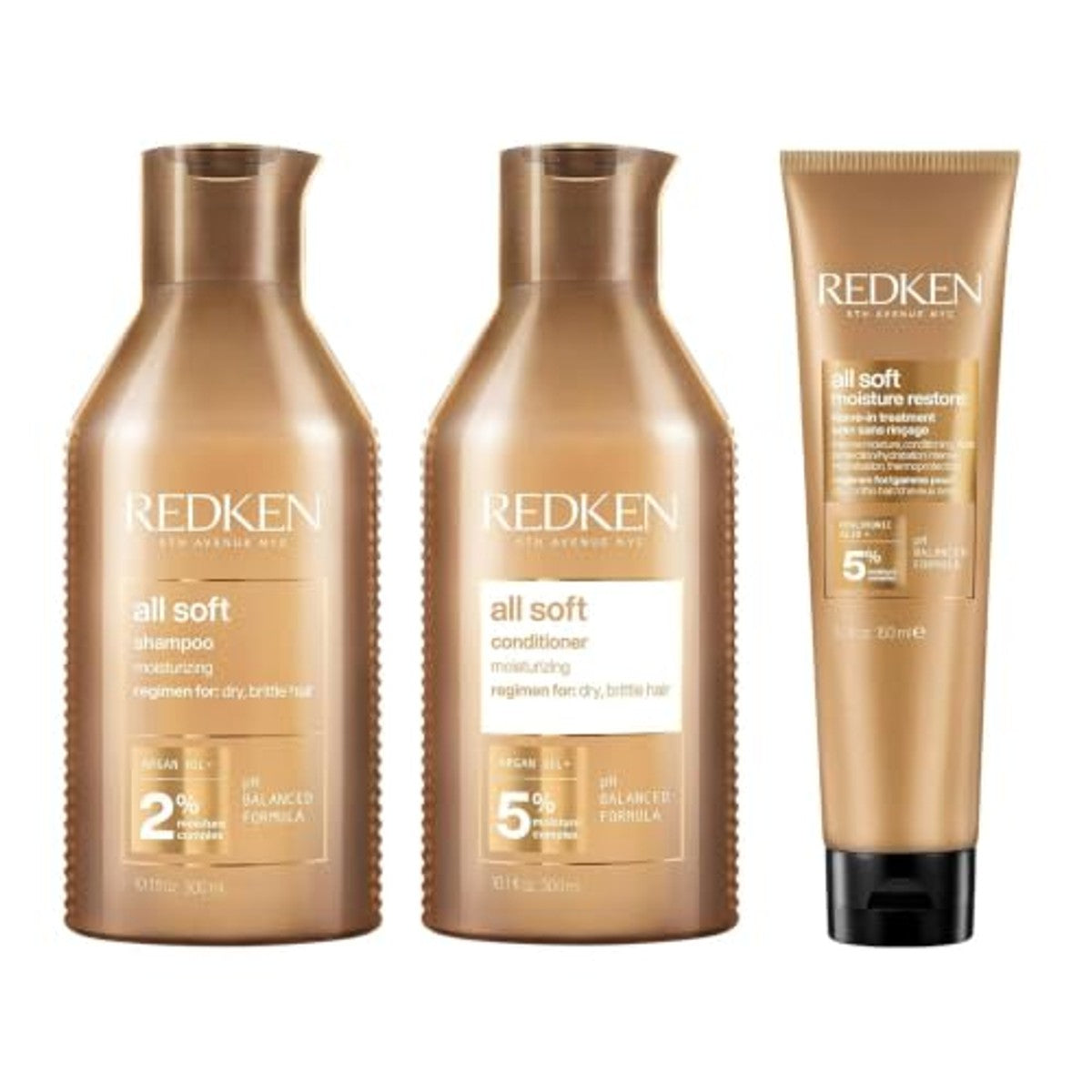Redken All Soft Verzorgingsset Shampoo, Conditioner en Masker 300 ml + 300 ml + 150 ml